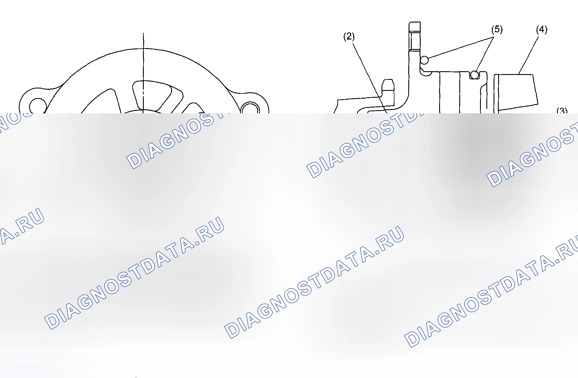 Рис. 11: Водяной насос. Subaru Outback BP рестайлинг