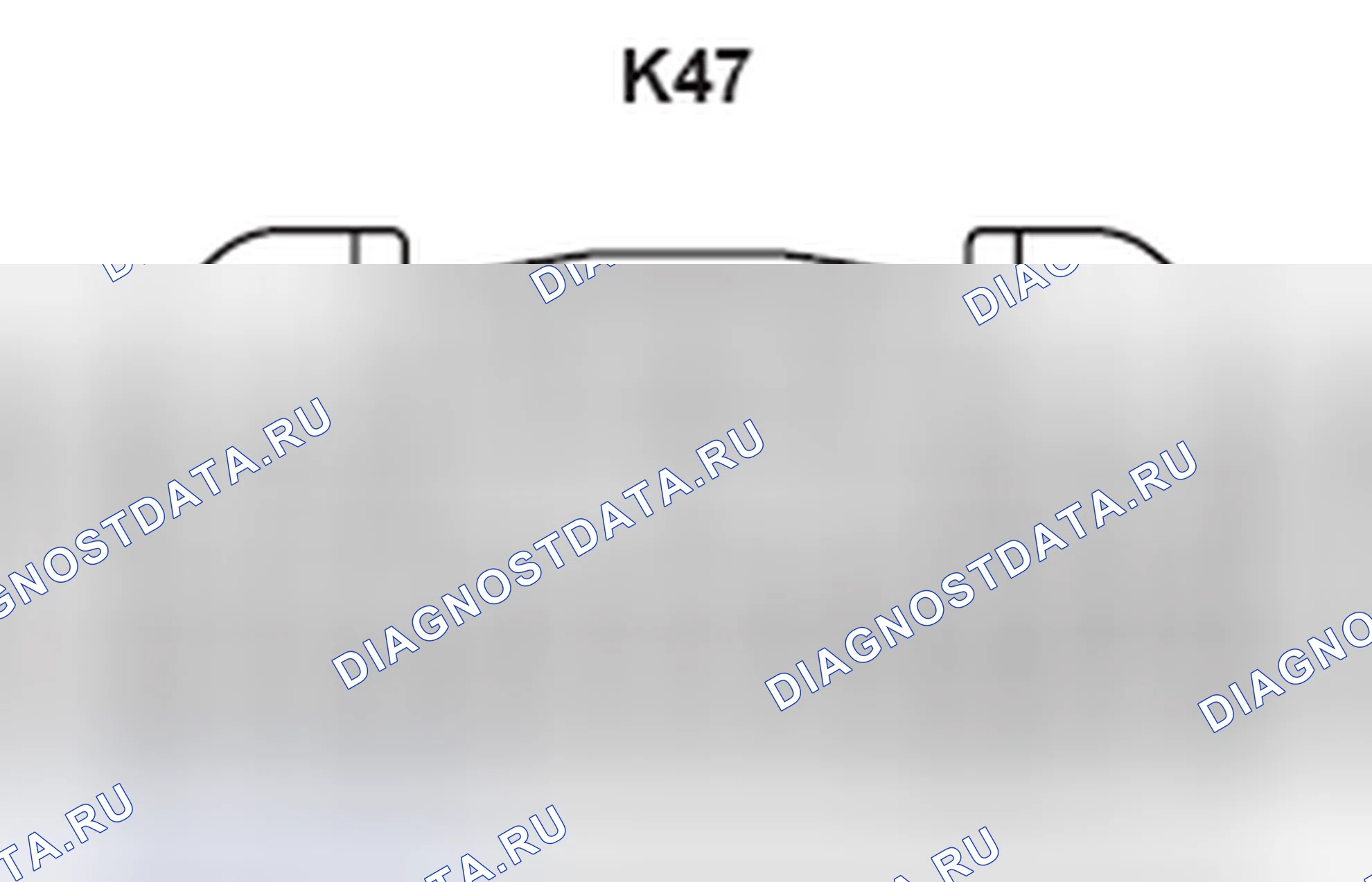 Рис. 402: Вид с торца соединителя с несколькими дисплеями (K47). Lexus GS III