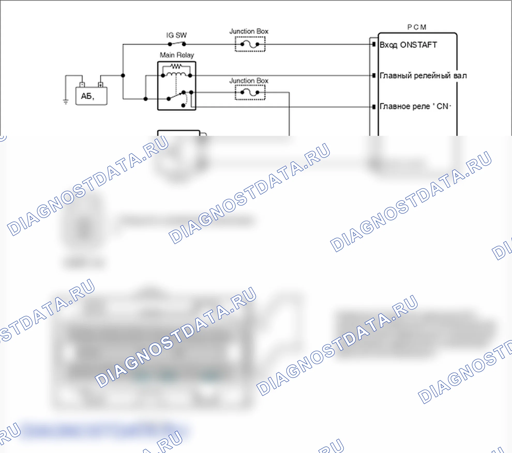 Фрагмент электросхемы: P0276. Hyundai Santa Fe CM