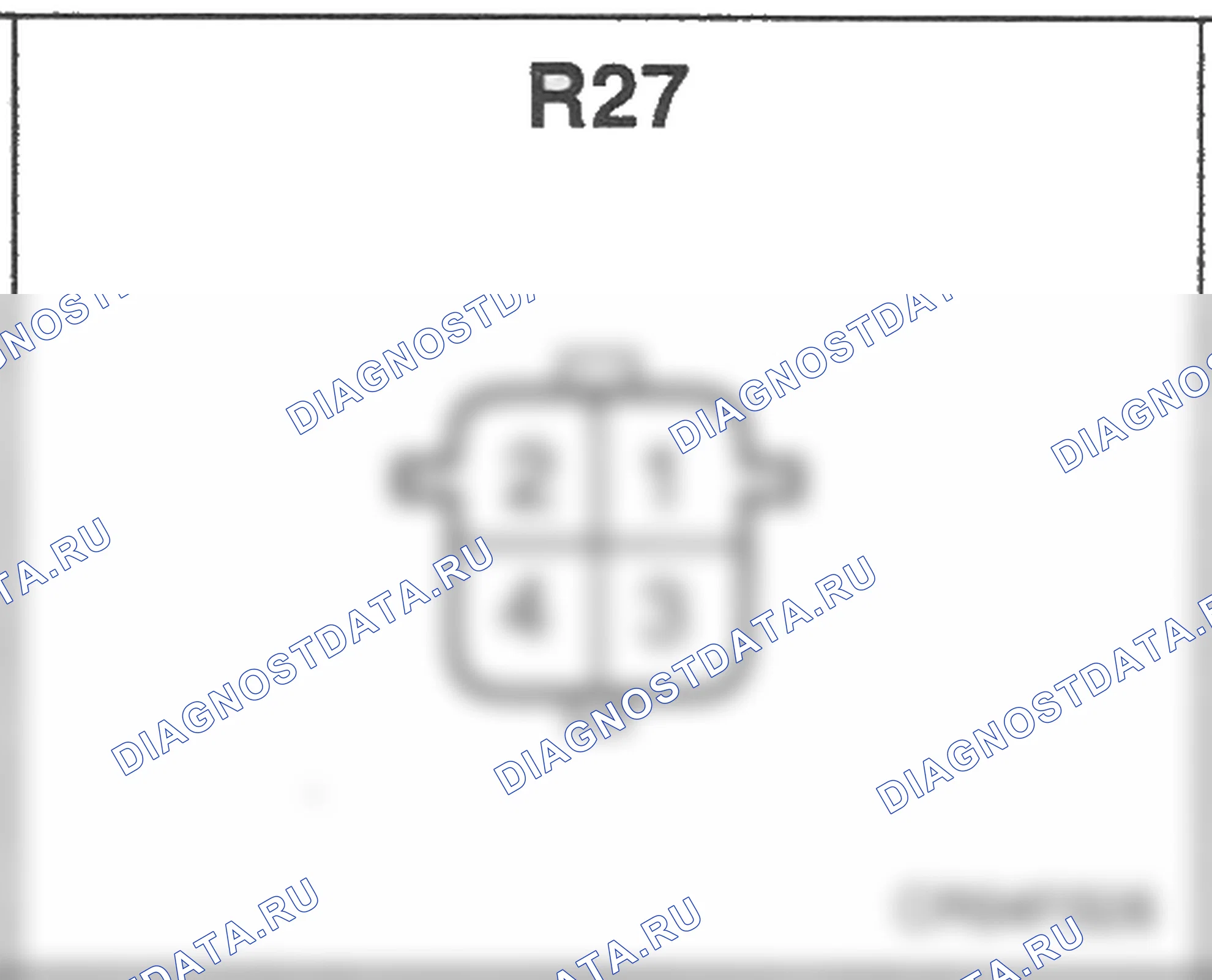 Распиновка разъёма R27 — заднего жгута. Hyundai Atos MX