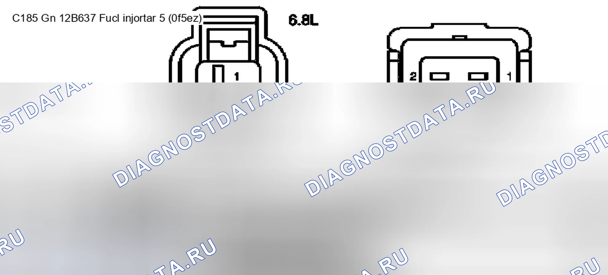 Рис. 54: Идентификация разъема C185, C186, C187, C188 и C189. Ford Pickup F150 