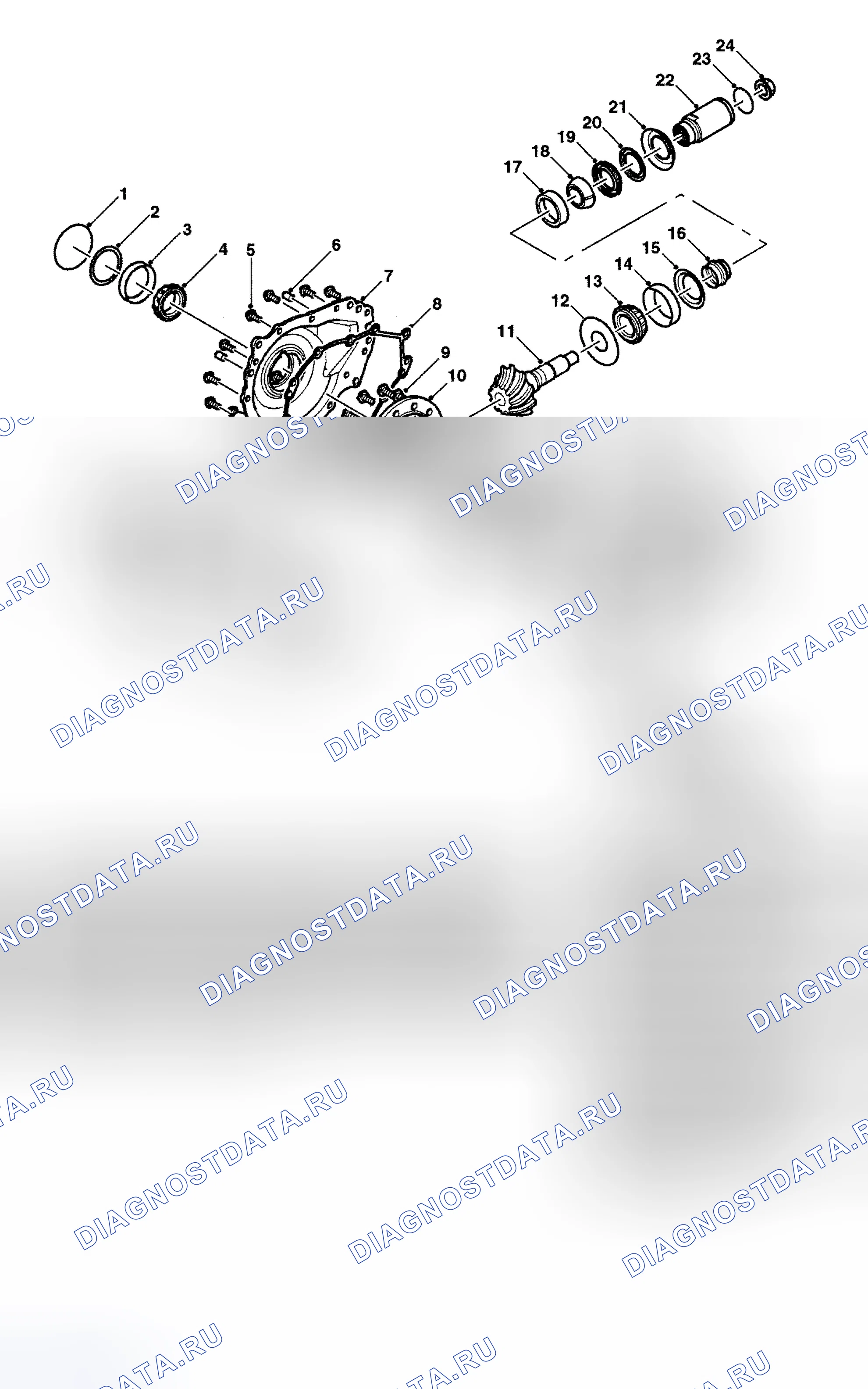 Рис. 29: ПЕРЕДНИЙ ДИФФЕРЕНЦИАЛ. Land Rover Range Rover L322