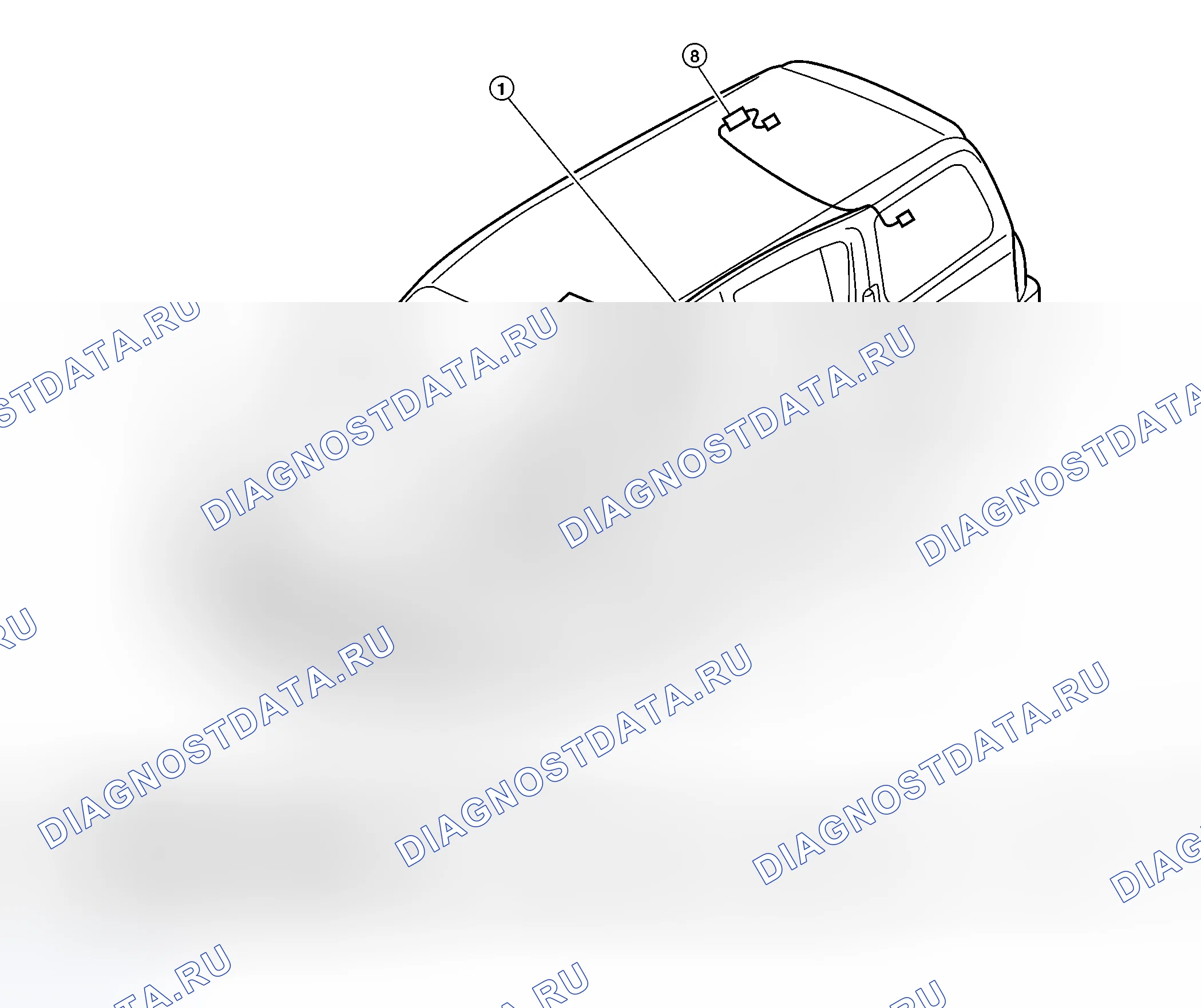 Рис. 2: Расположение антенны. Honda N-WGN I