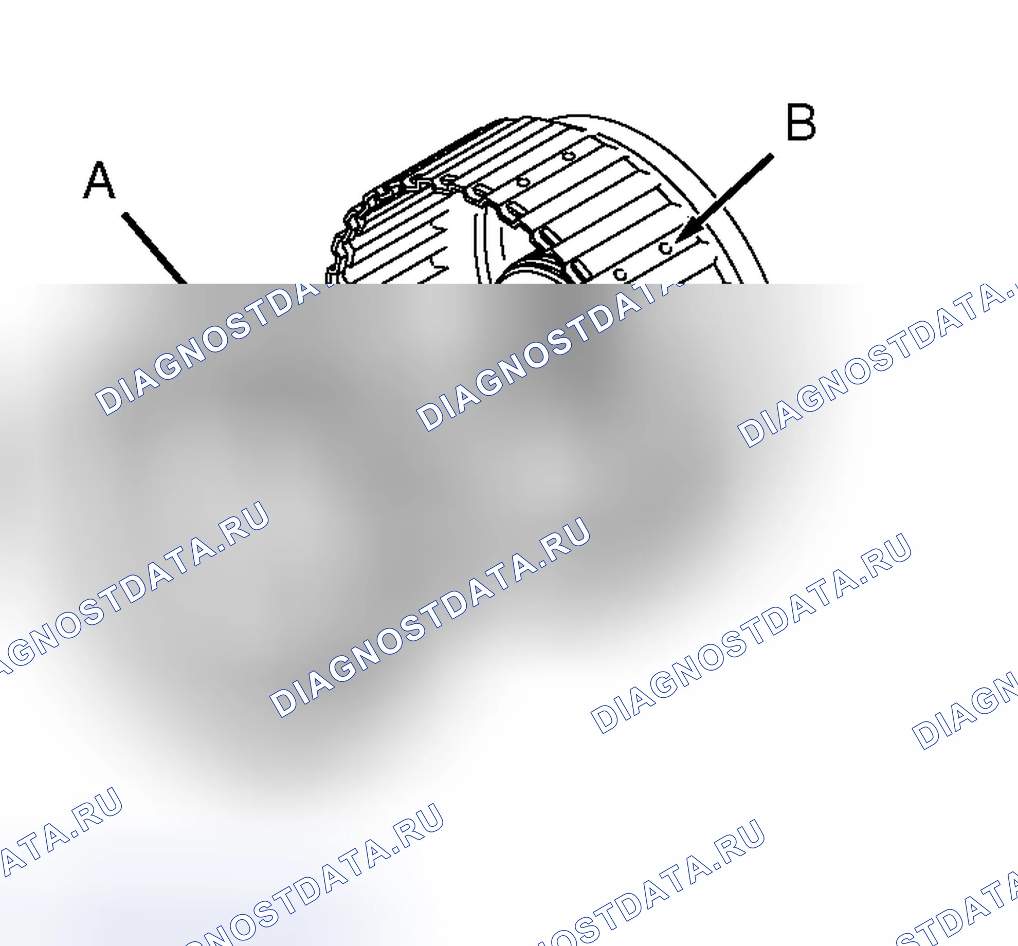 Рис. 521: > > B < < УСТАНОВКА ПОРШНЯ МУФТЫ ЗАДНЕГО ХОДА. Honda Fit Shuttle I
