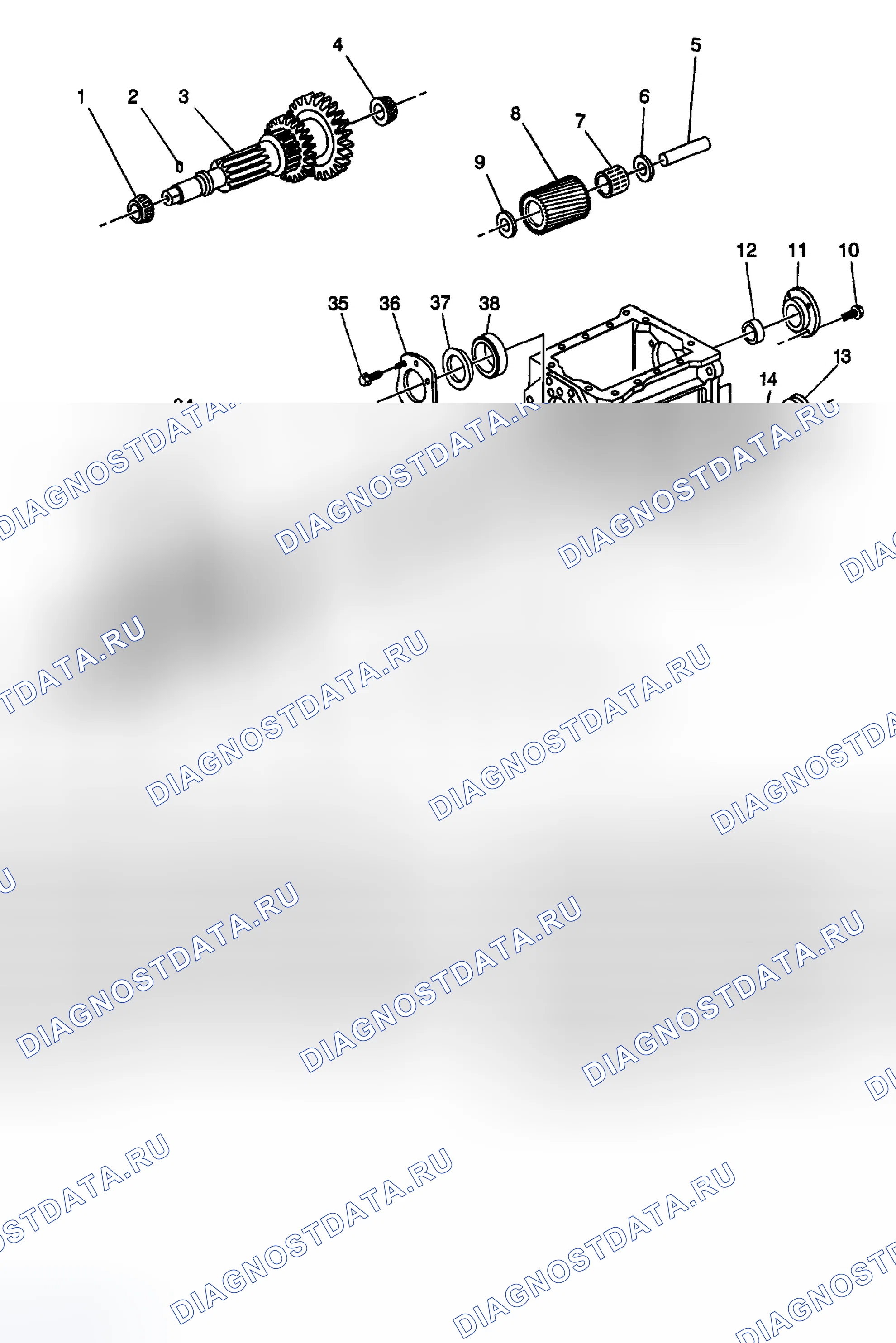 Рис. 406: Виды в разобранном виде. Chevrolet Silverado 1500 HD 