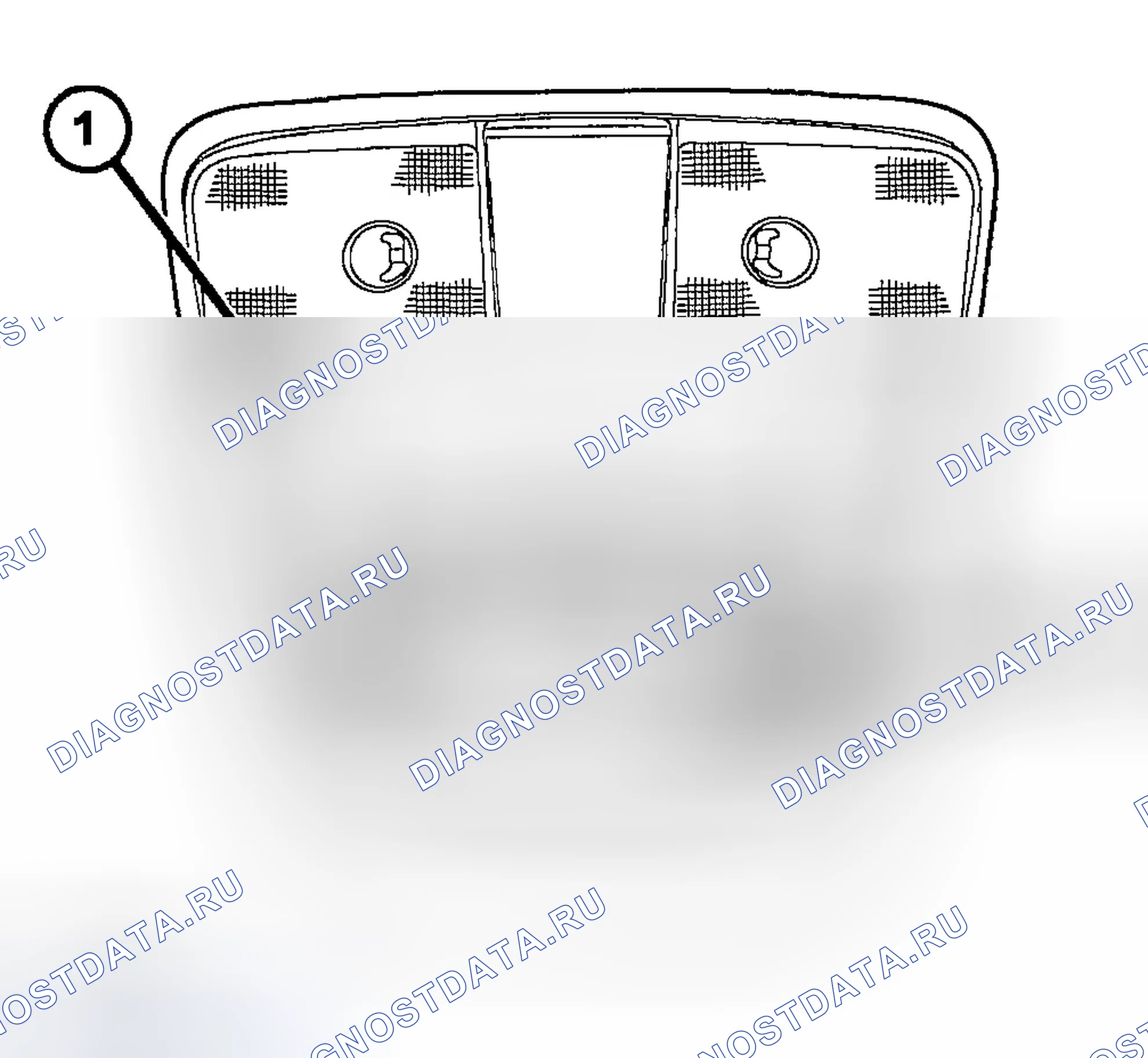 Рис. 101: ПОДВЕСНАЯ КОНСОЛЬ. Dodge Durango II