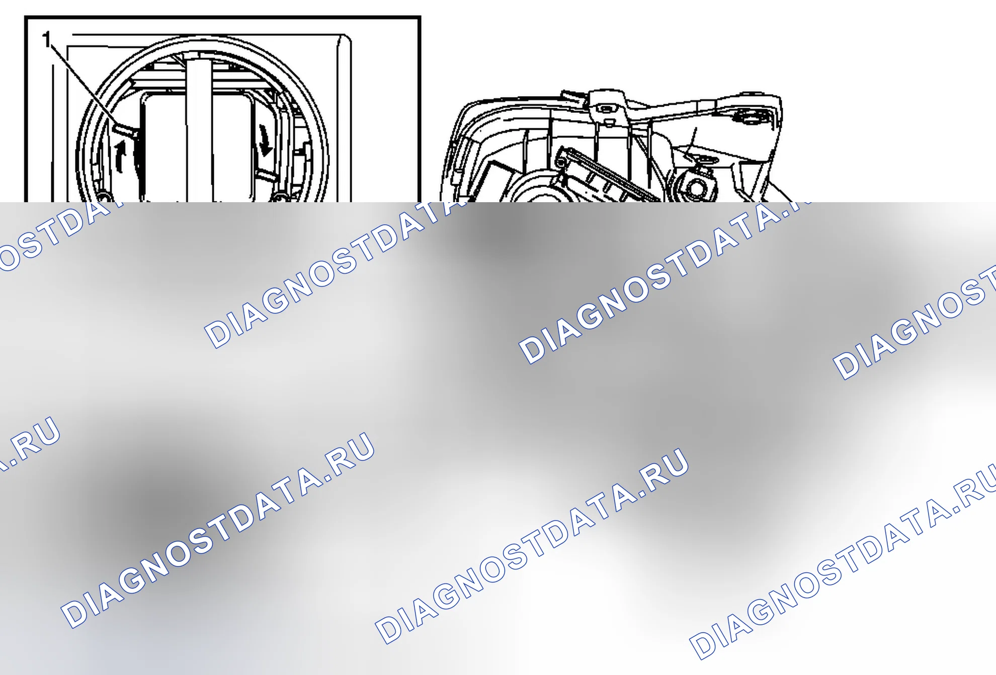 Рис. 40: Замена стартера / дуговой трубки разрядной фары высокой интенсивности (Анклав Tvc TSH). Chevrolet Traverse I