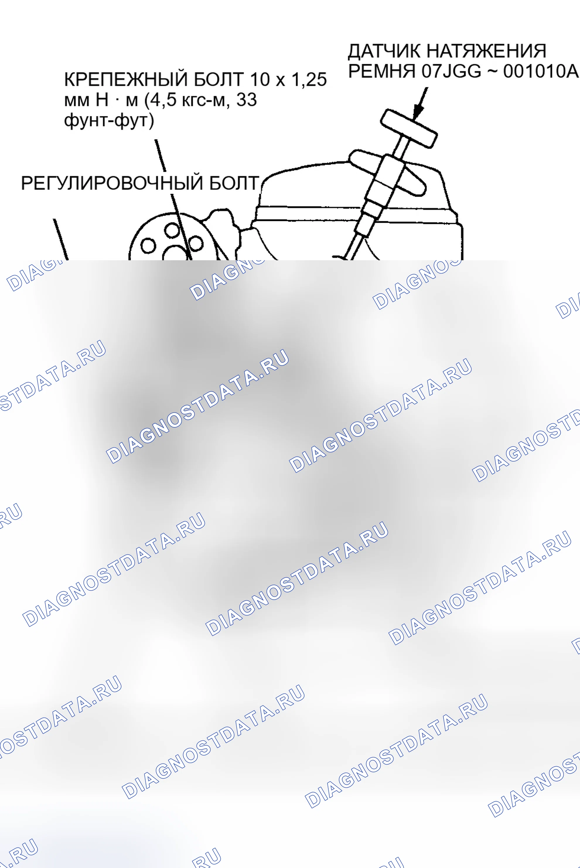 Рис. 3: Прокладка приводного ремня (Accord). Honda Civic GA