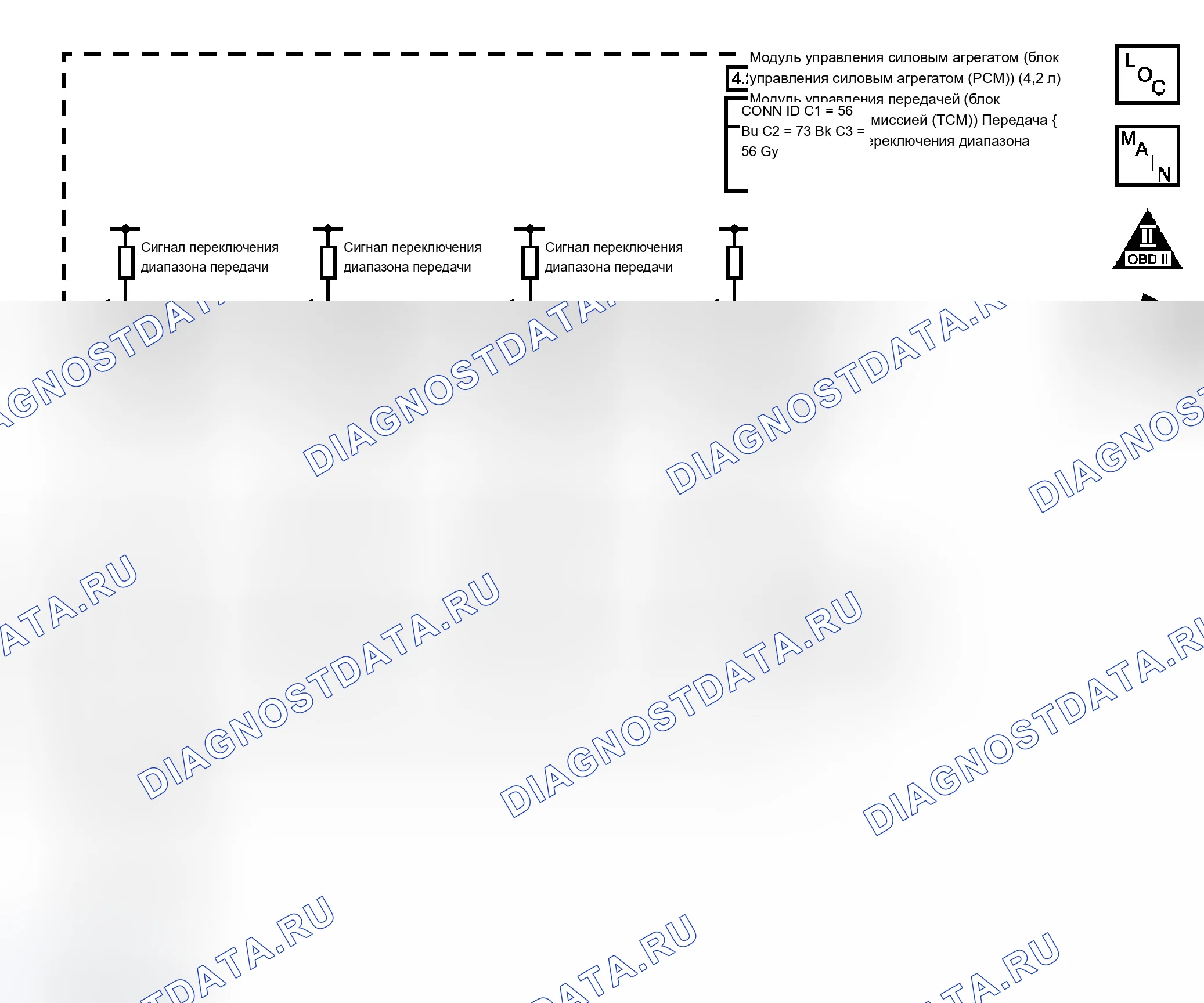 Рис. 116: расшифровка кода ошибки P0705 (4.2L). Chevrolet TrailBlazer I рестайлинг
