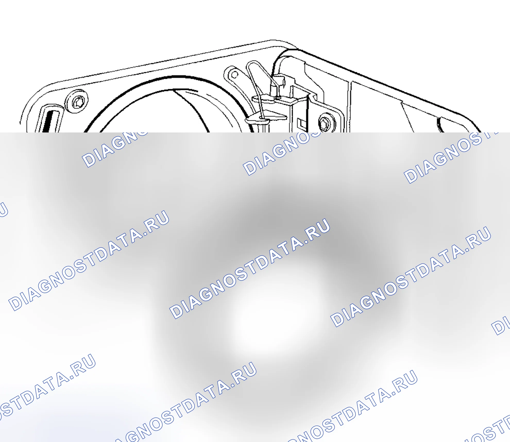 Рис. 11: Удаление топливной наливной трубы. Volvo V70 I