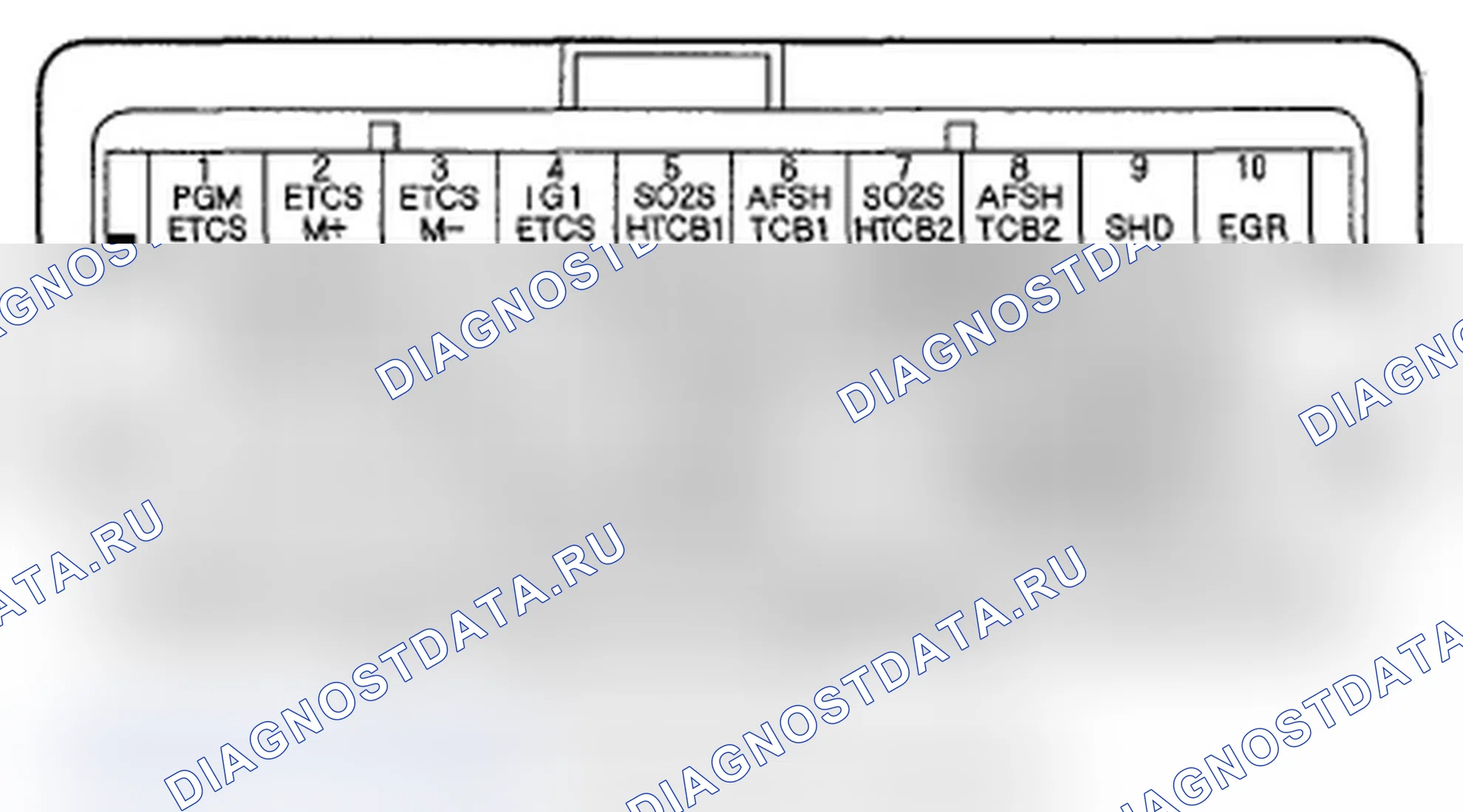 Рис. 206: Входы и выходы ИКМ разъема C (o) (44P). Acura MDX II