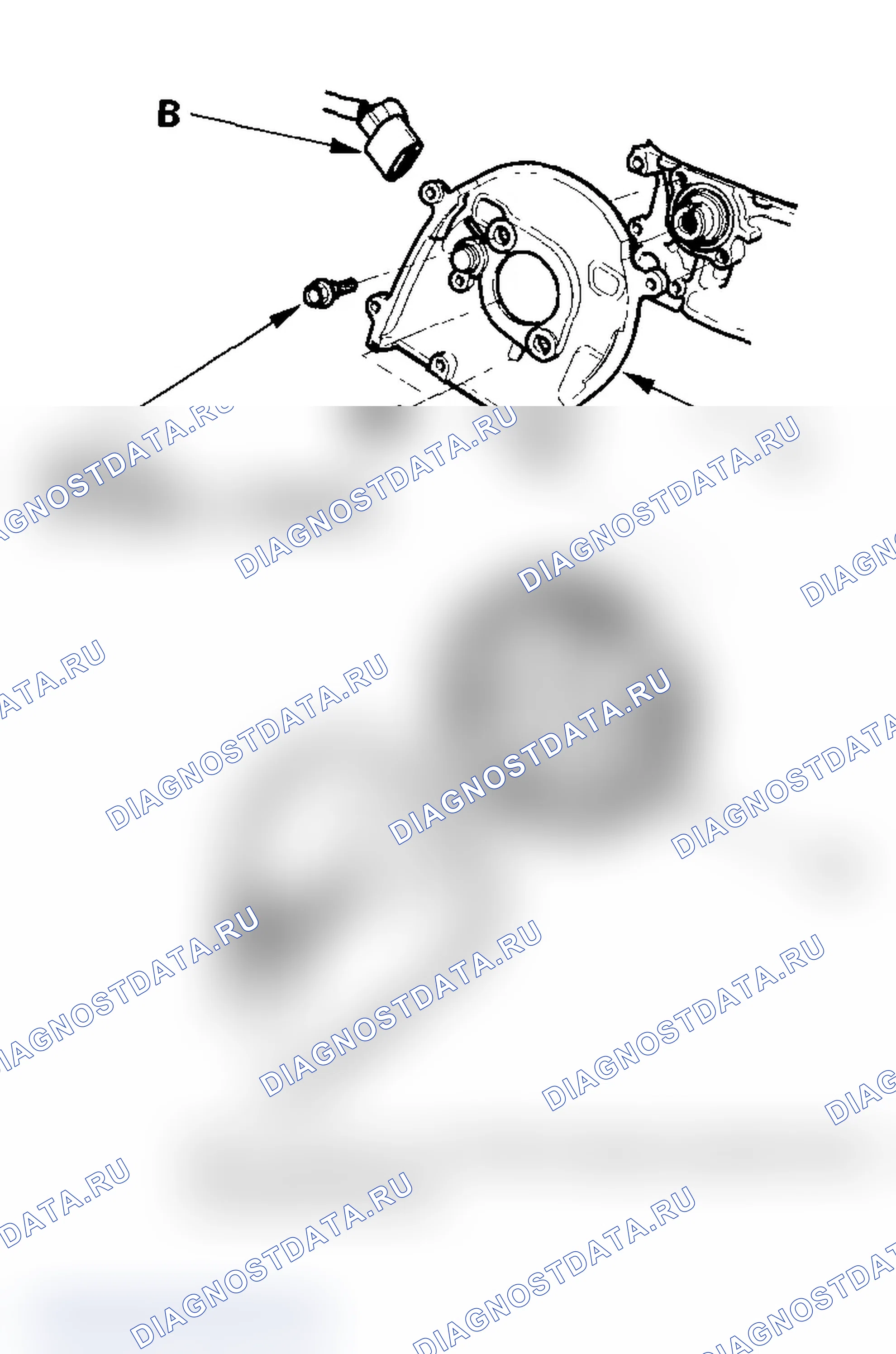 Рис. 214: Замена датчика ОГТ. Acura MDX I