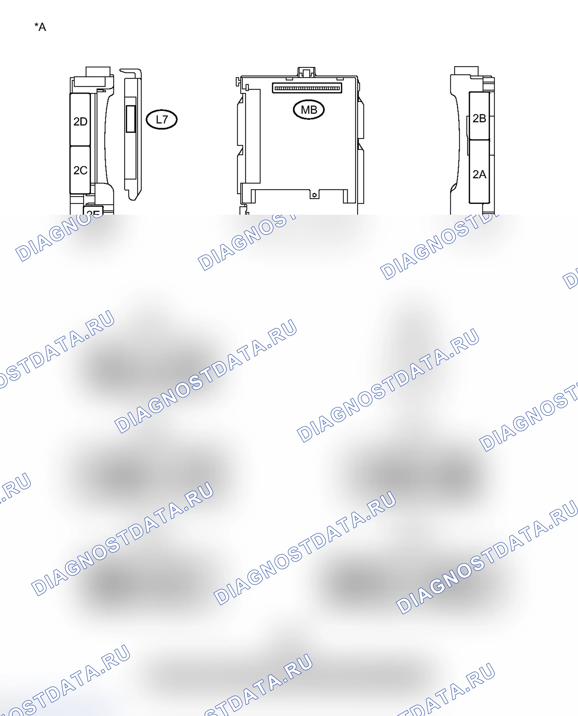 Рис. 93: КЛЕММЫ ЭБУ. Toyota Prius V I