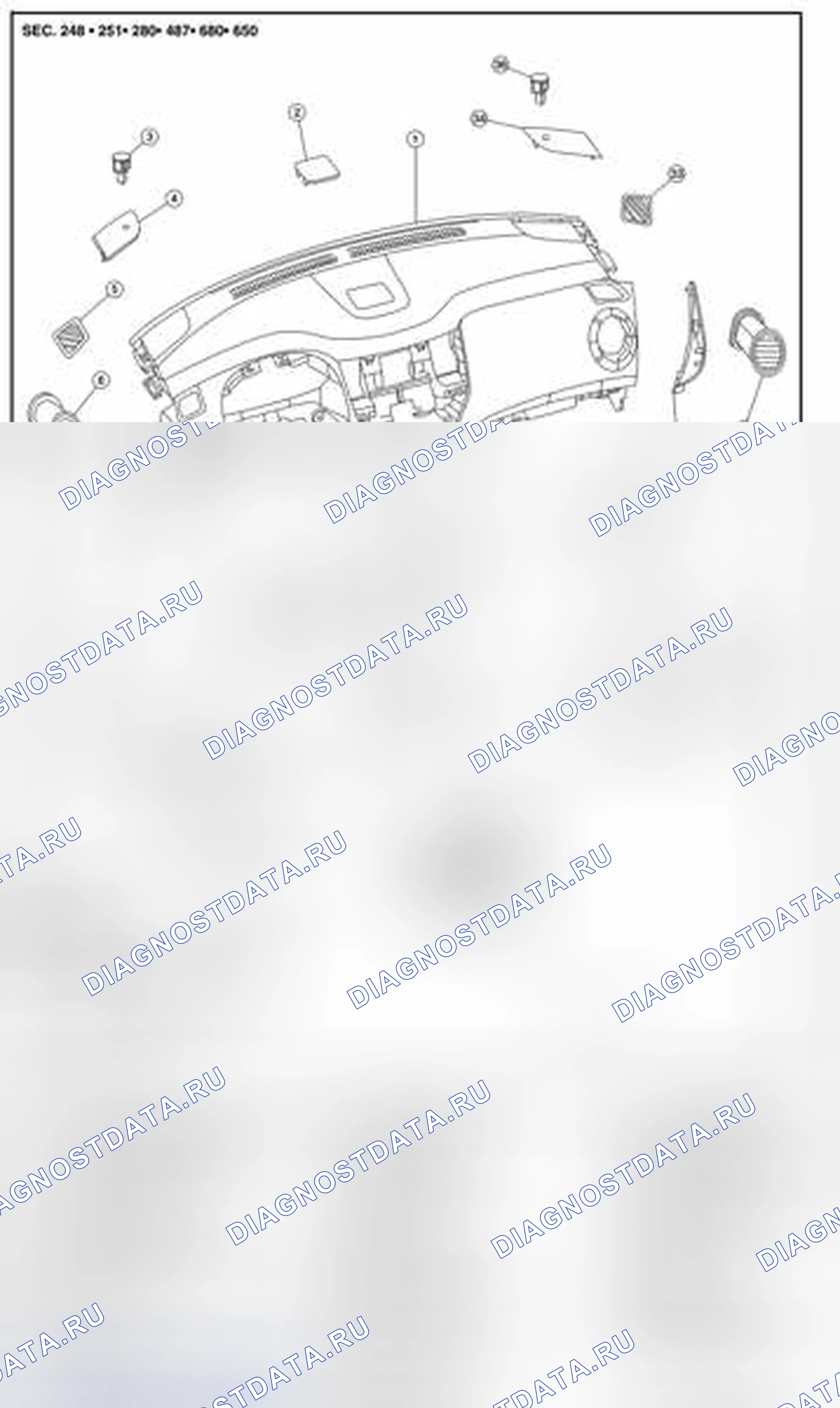 Рис. 172: Разнесенный вид. Nissan Pathfinder IV рестайлинг