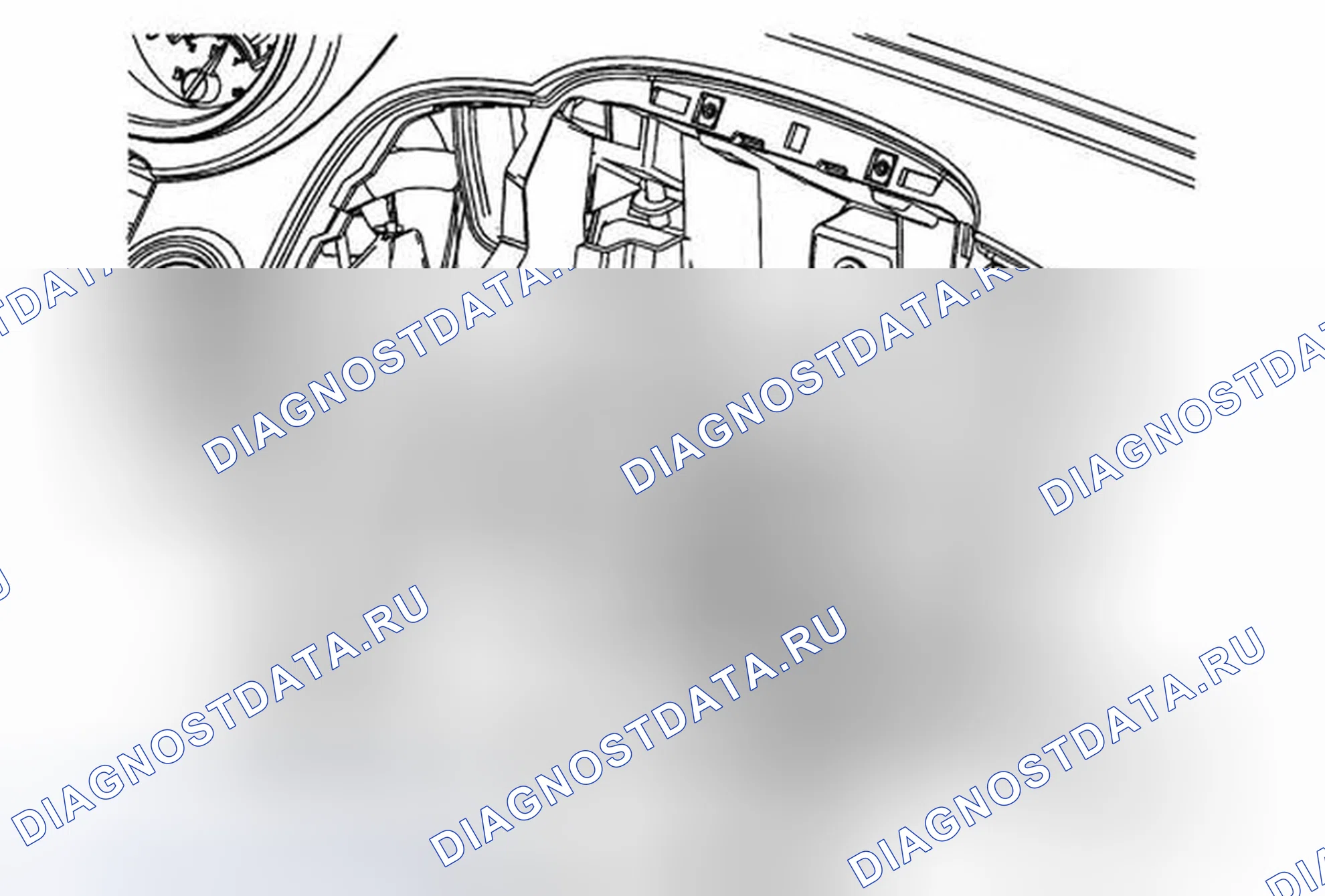 Рис. 36: Замена кабеля цифровой видеоантены. Buick LaCrosse II