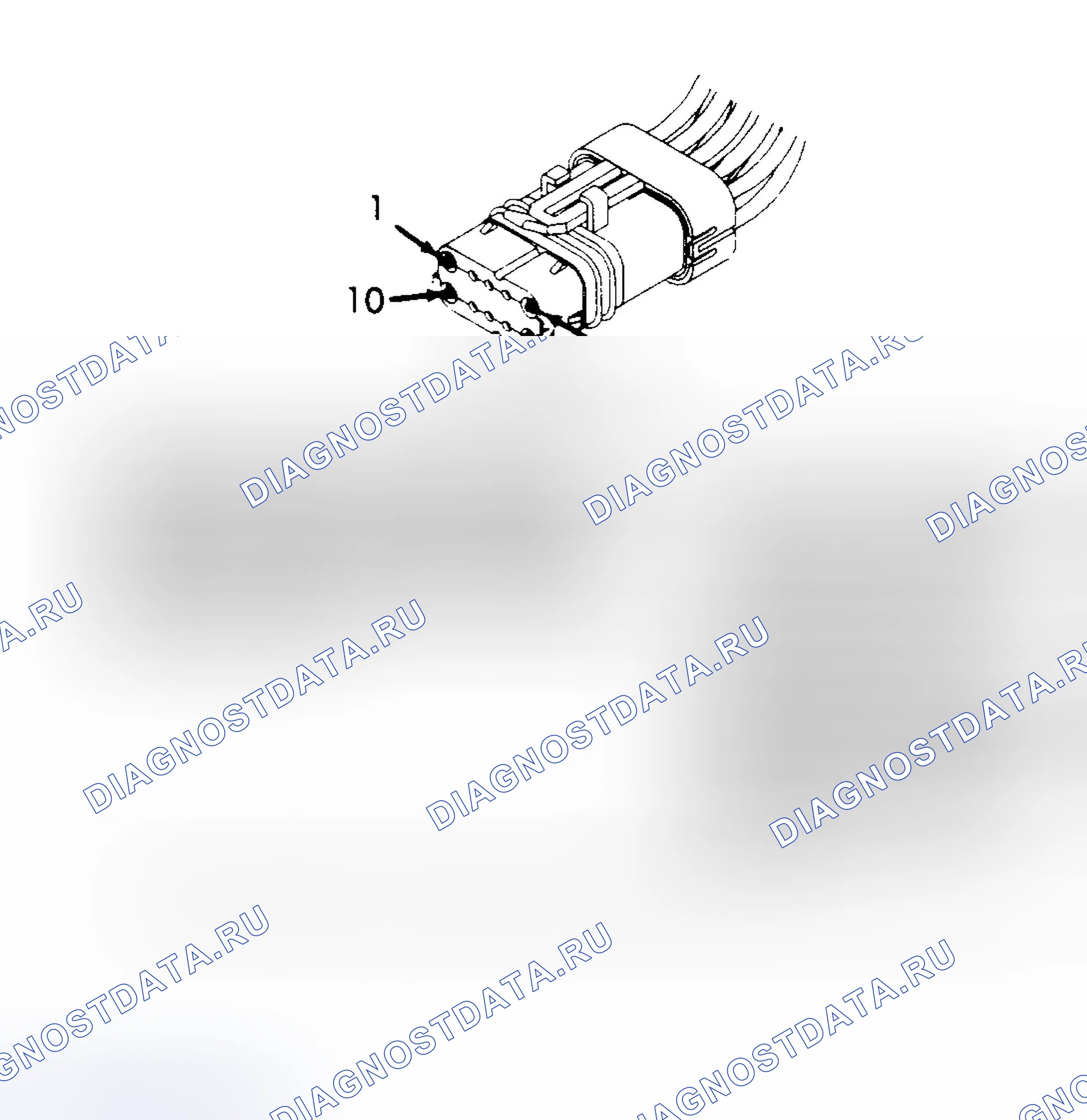 Рис. 3: Разъем для сборки модулятора ABS. Dodge Spirit I