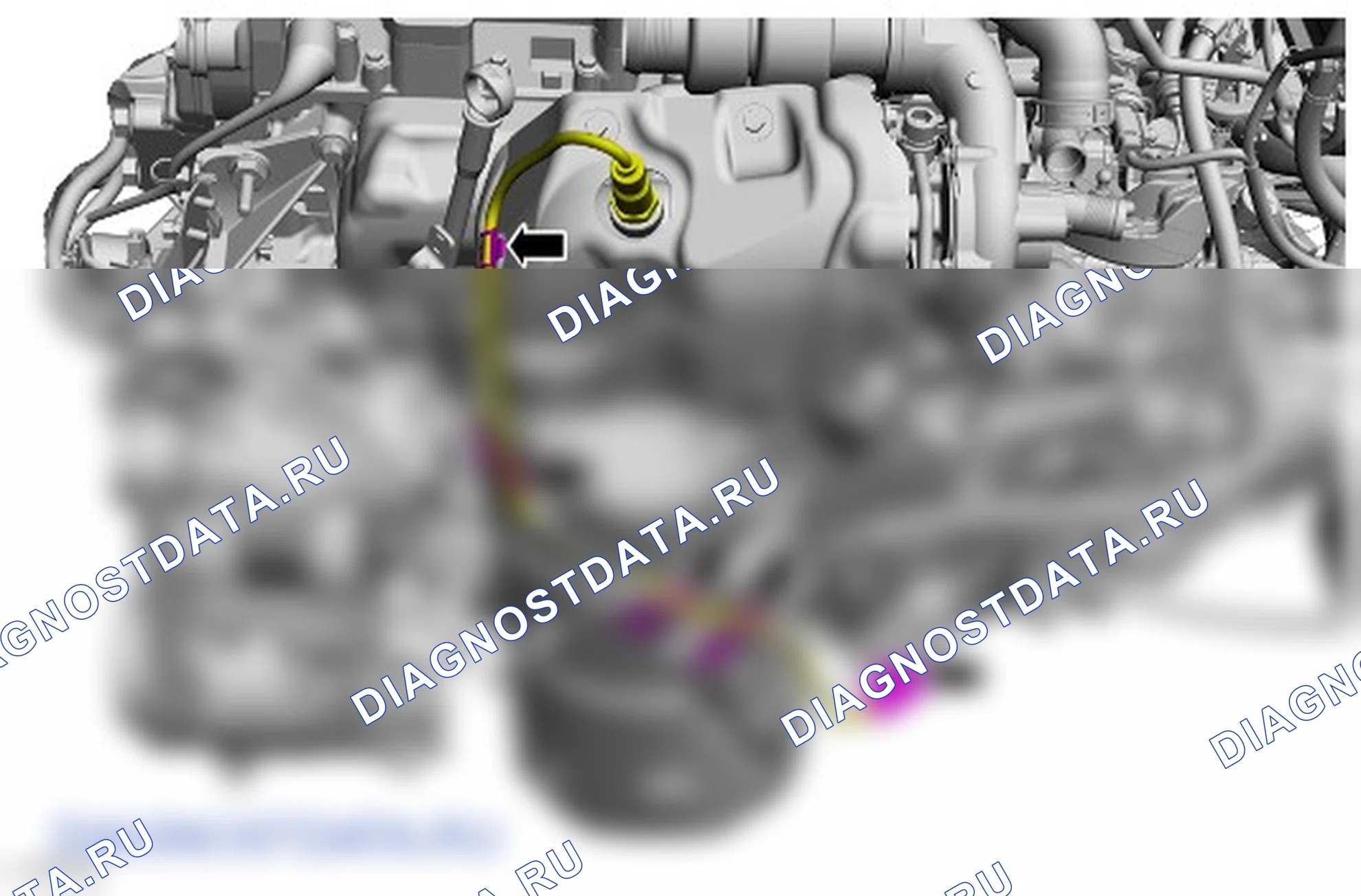 Как снять присоединяемые детали двигателя. Ford Kuga II