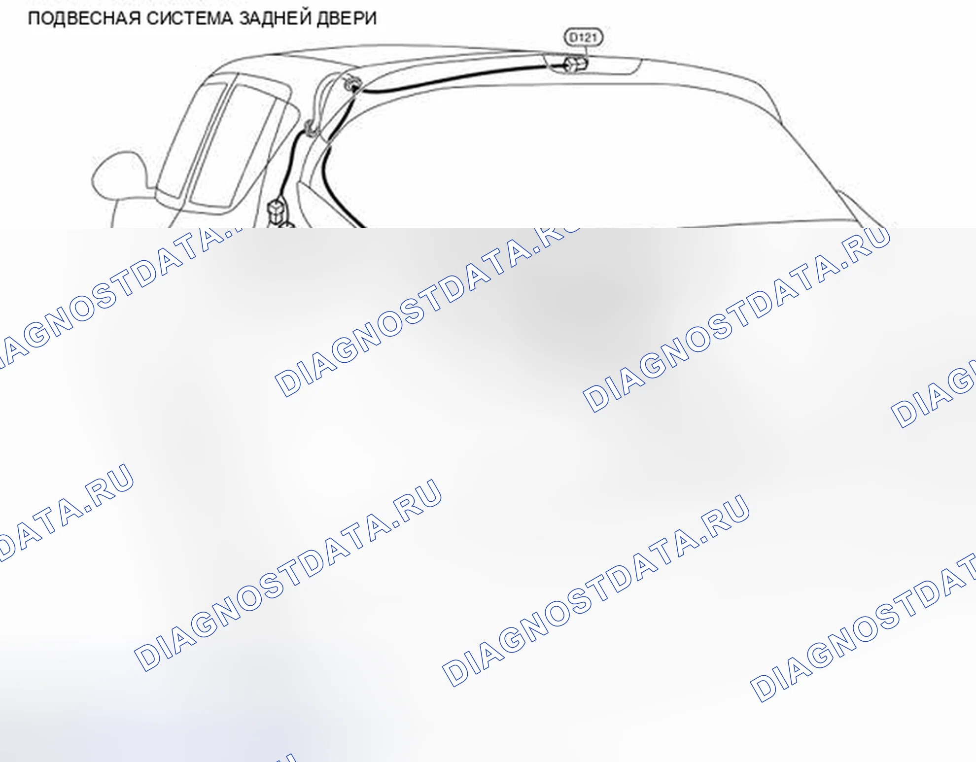 Рис. 40: ЖГУТ ЗАДНЕЙ ДВЕРИ. BMW 4 серия F32/F33 рестайлинг
