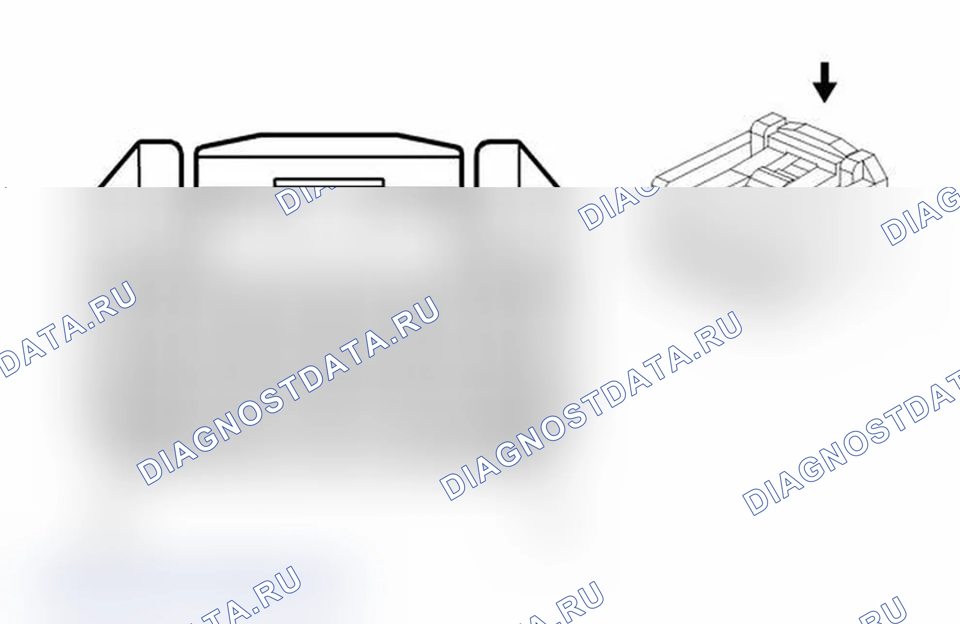 Рис. 226: Вид с торца разъема коммутатора Центра информации о драйверах (DIC). Chevrolet Impala IX