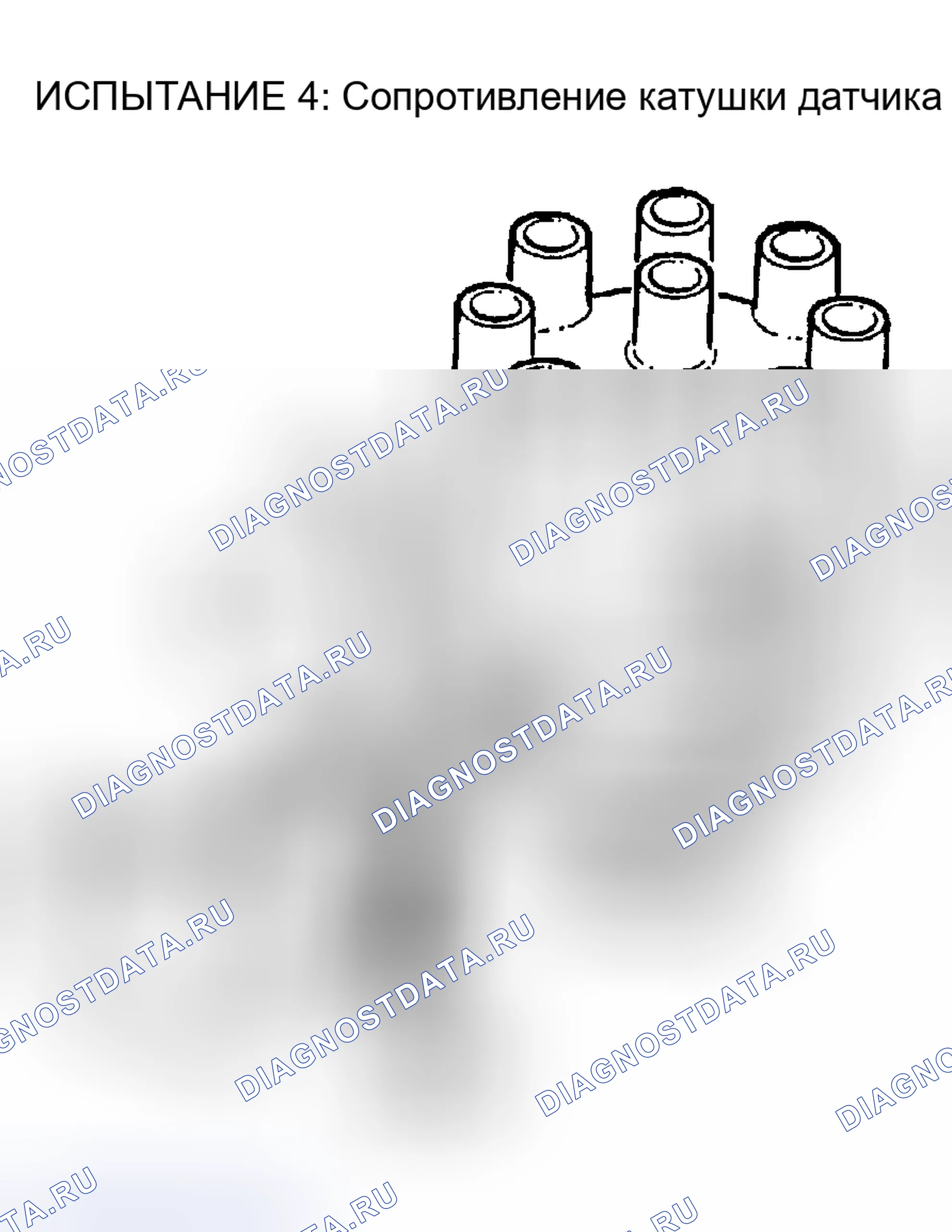 Рис. 47: ИСПЫТАНИЕ СОПРОТИВЛЕНИЯ КАТУШКИ ДАТЧИКА. Land Rover Discovery I