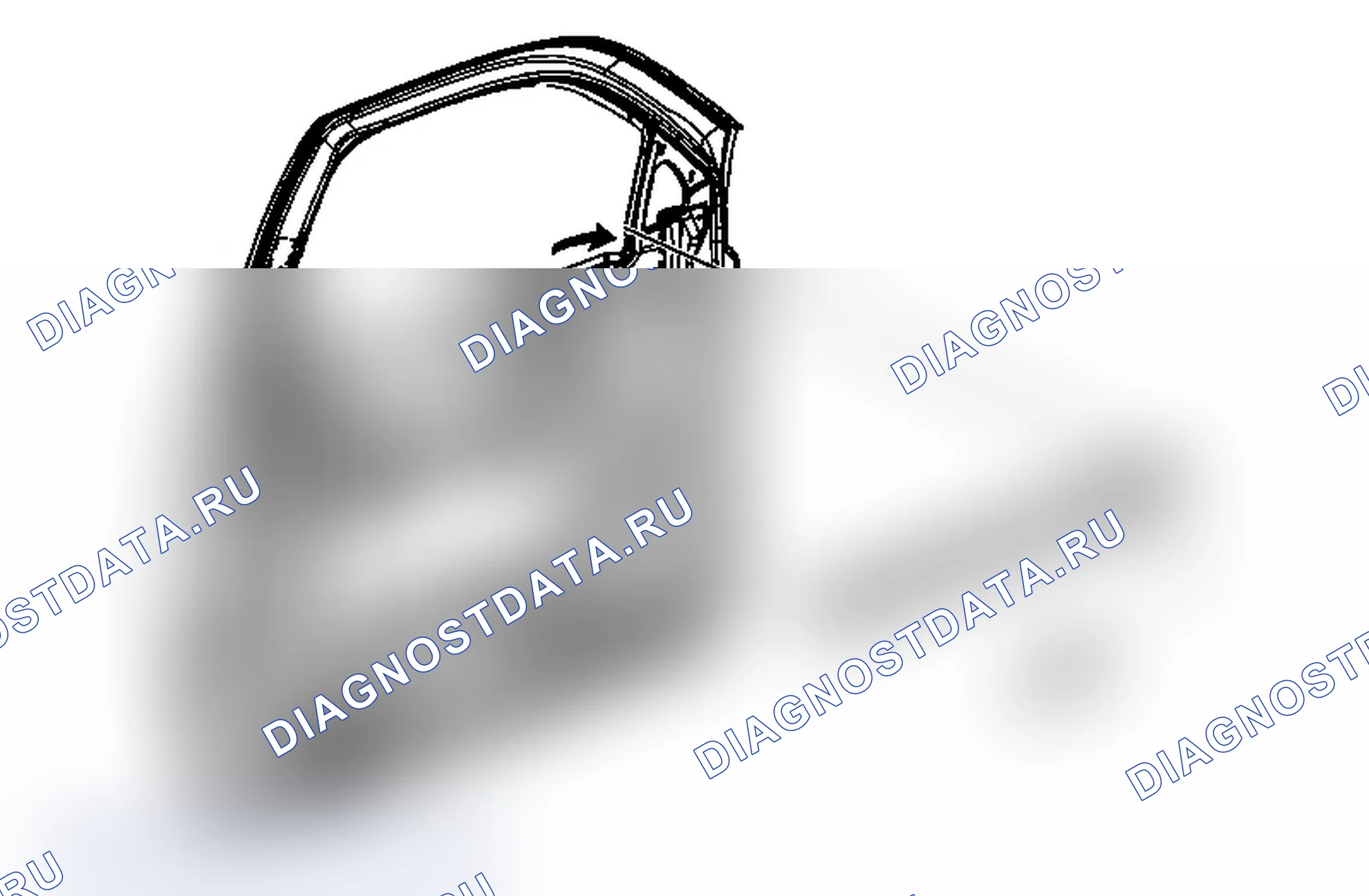 Рис. 34: Замена внутренней уплотнительной полосы оконного пояса передней стороны двери. Chevrolet Silverado 2500 HD 