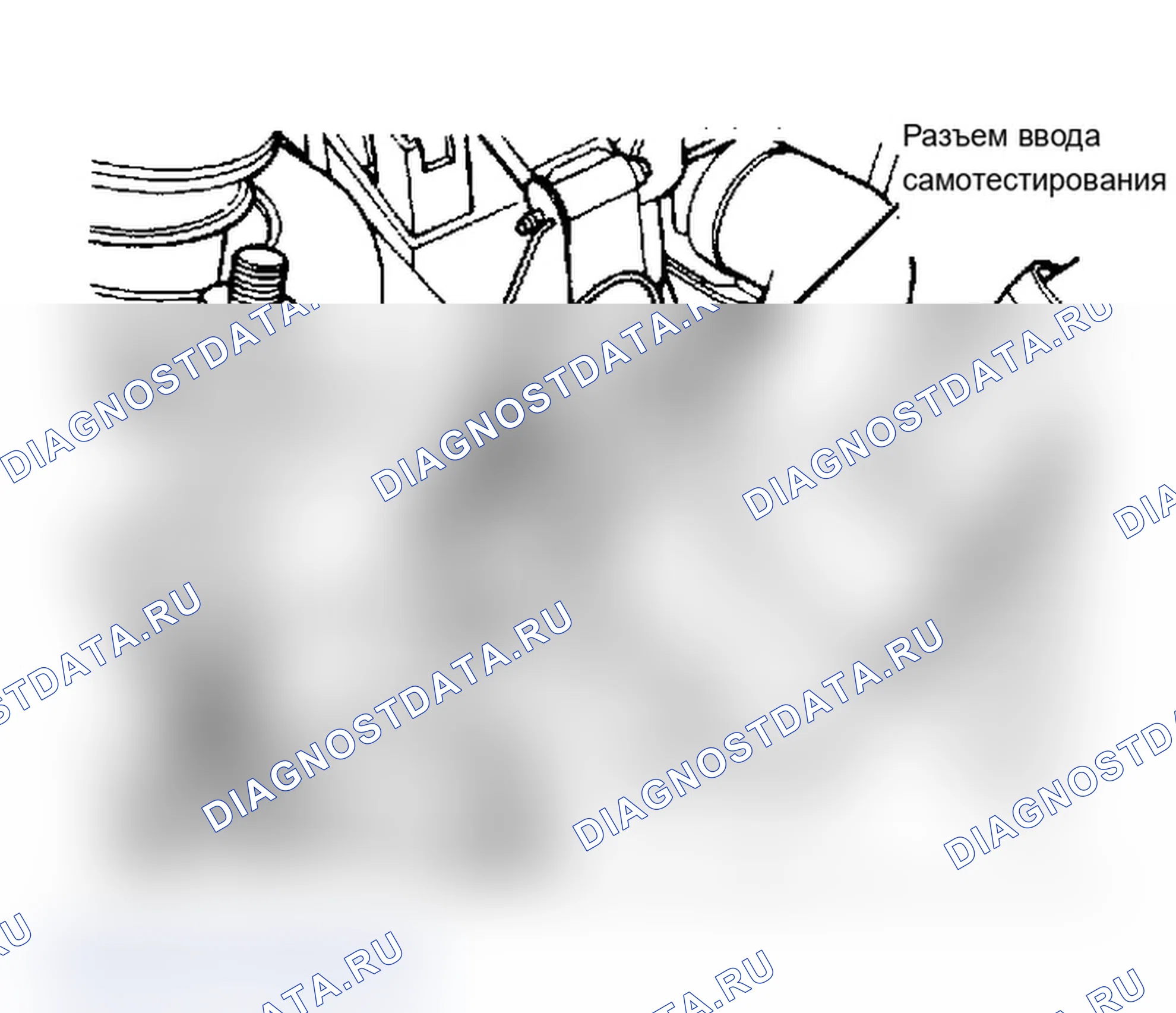 Рис. 43: Расположение разъемов самотестирования. Ford Cab & Chassis Ranger 