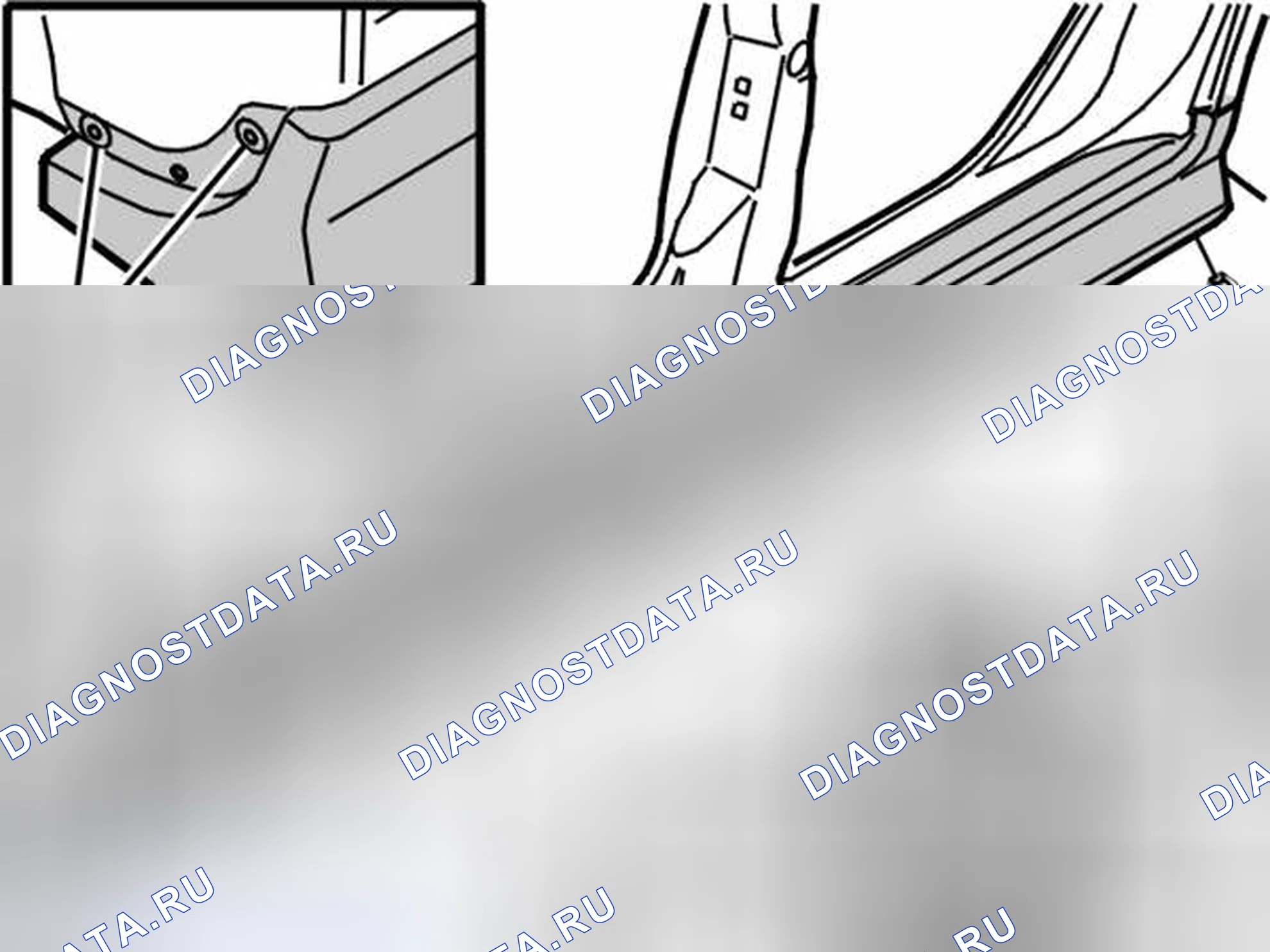 Рис. 92: Снятие дверного подоконника. Volvo S60 I