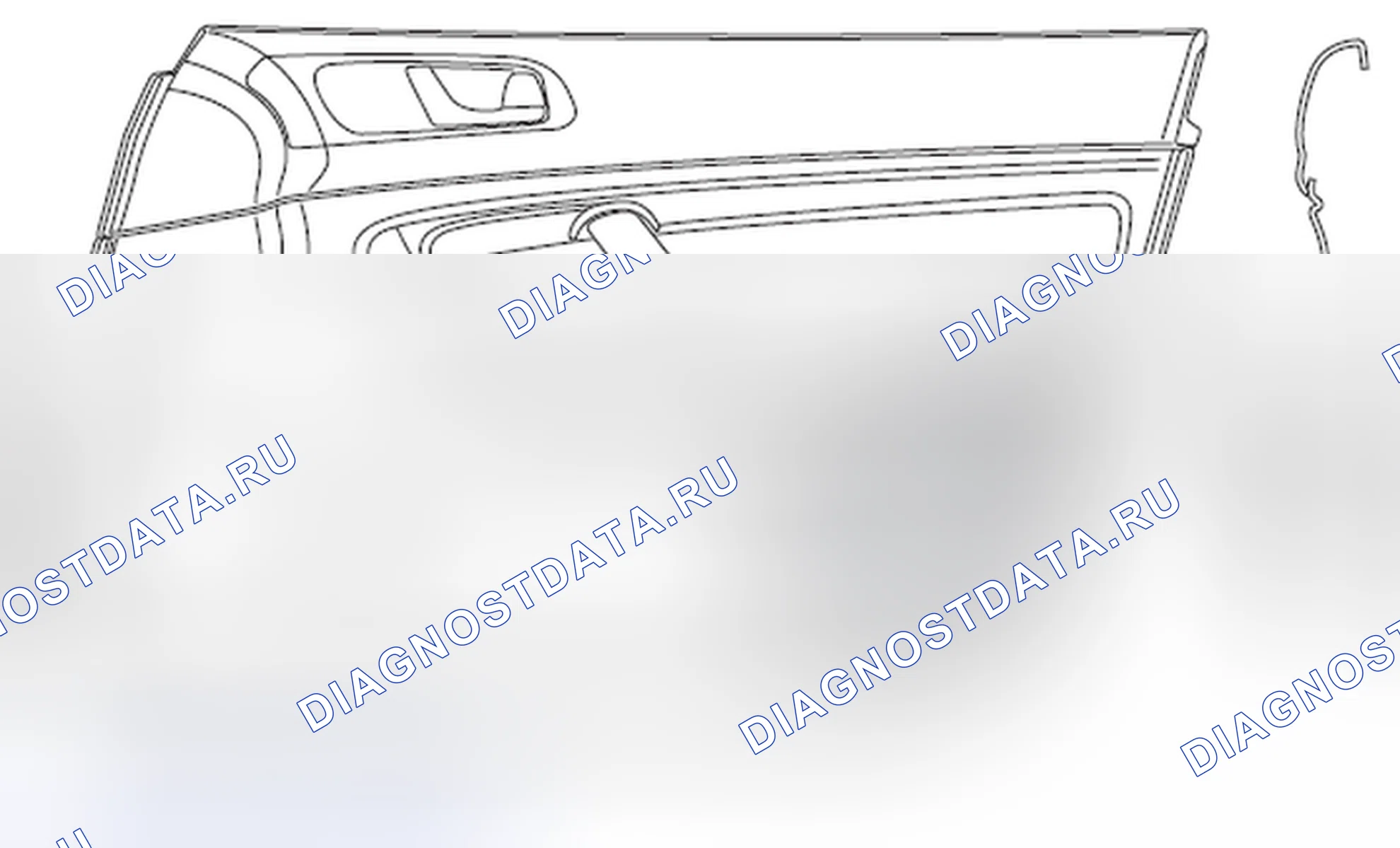Рис. 14: Идентификация отделки двери. Subaru Forester SJ
