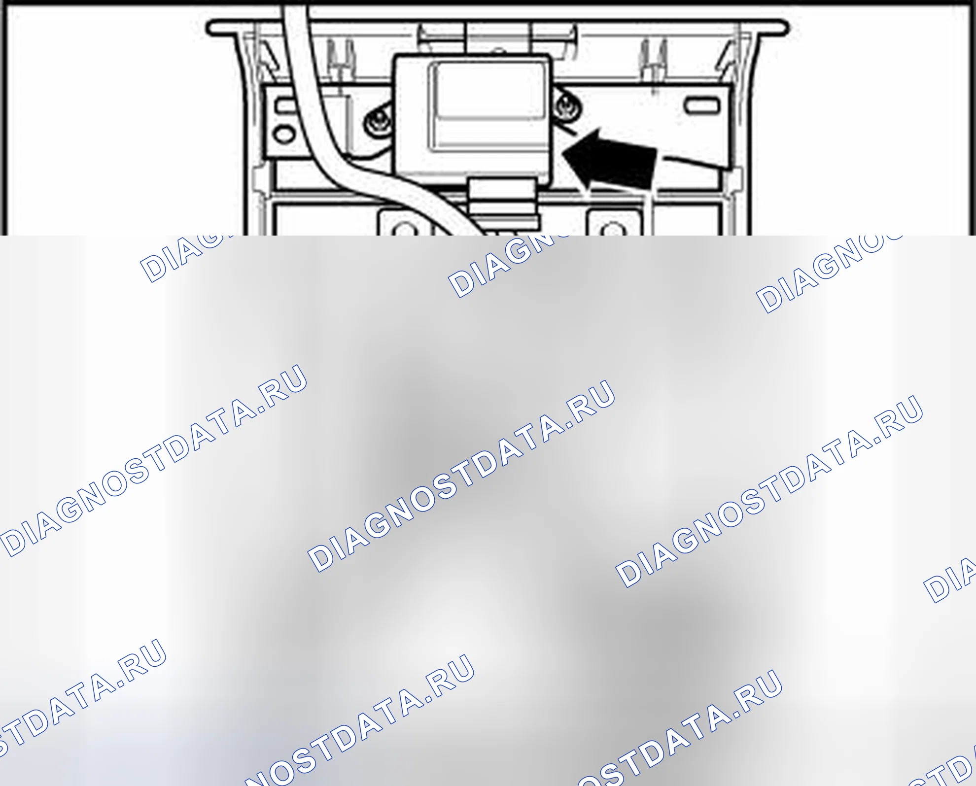Рис. 88: МОДУЛЬ УПРАВЛЕНИЯ ОТКРЫВАНИЕМ ДВЕРИ ГАРАЖА -J530. Volkswagen Touareg I