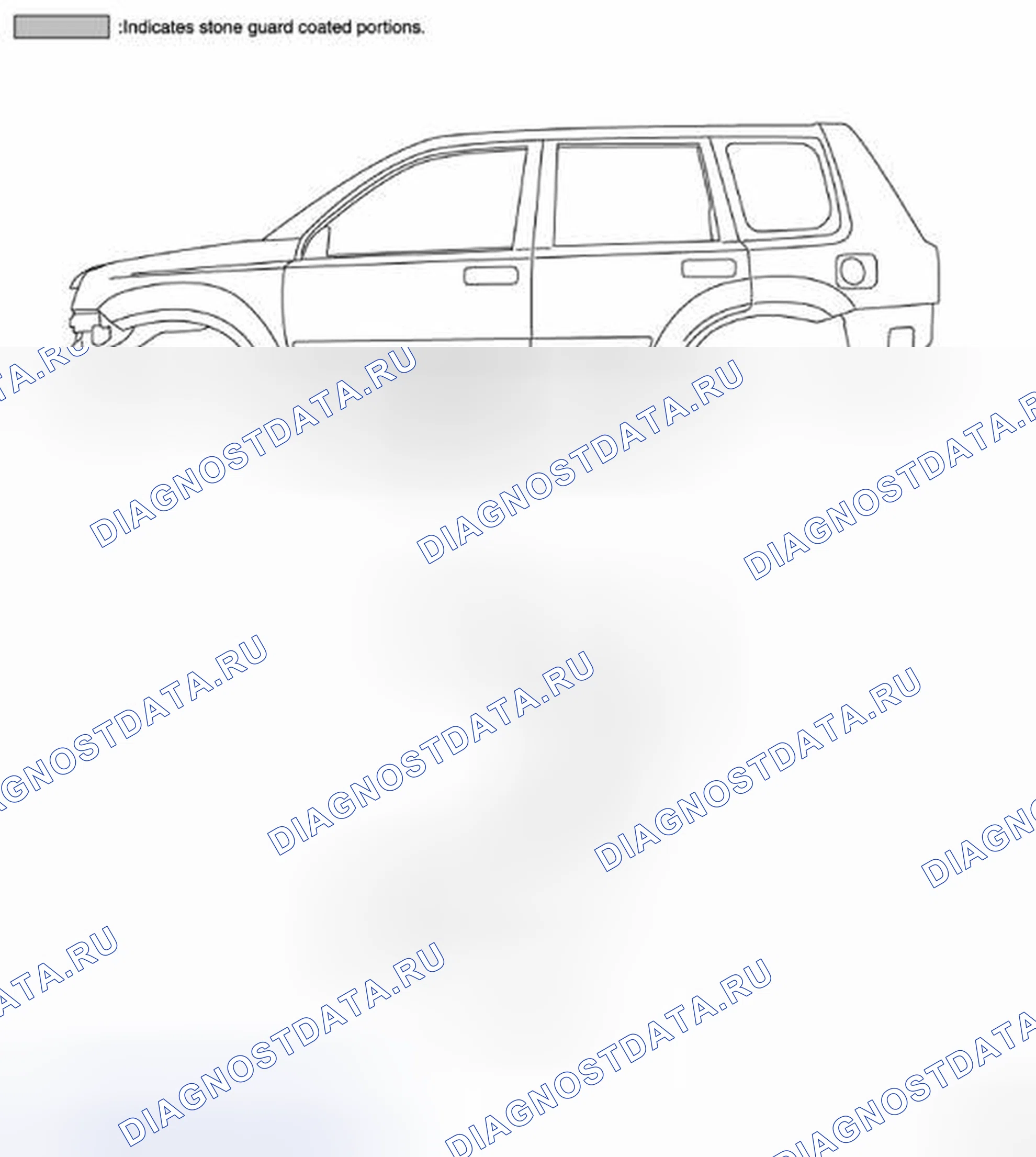 Рис. 167: ЗАЩИТНОЕ ПОКРЫТИЕ ИЗ КАМНЯ. Nissan X-Trail I