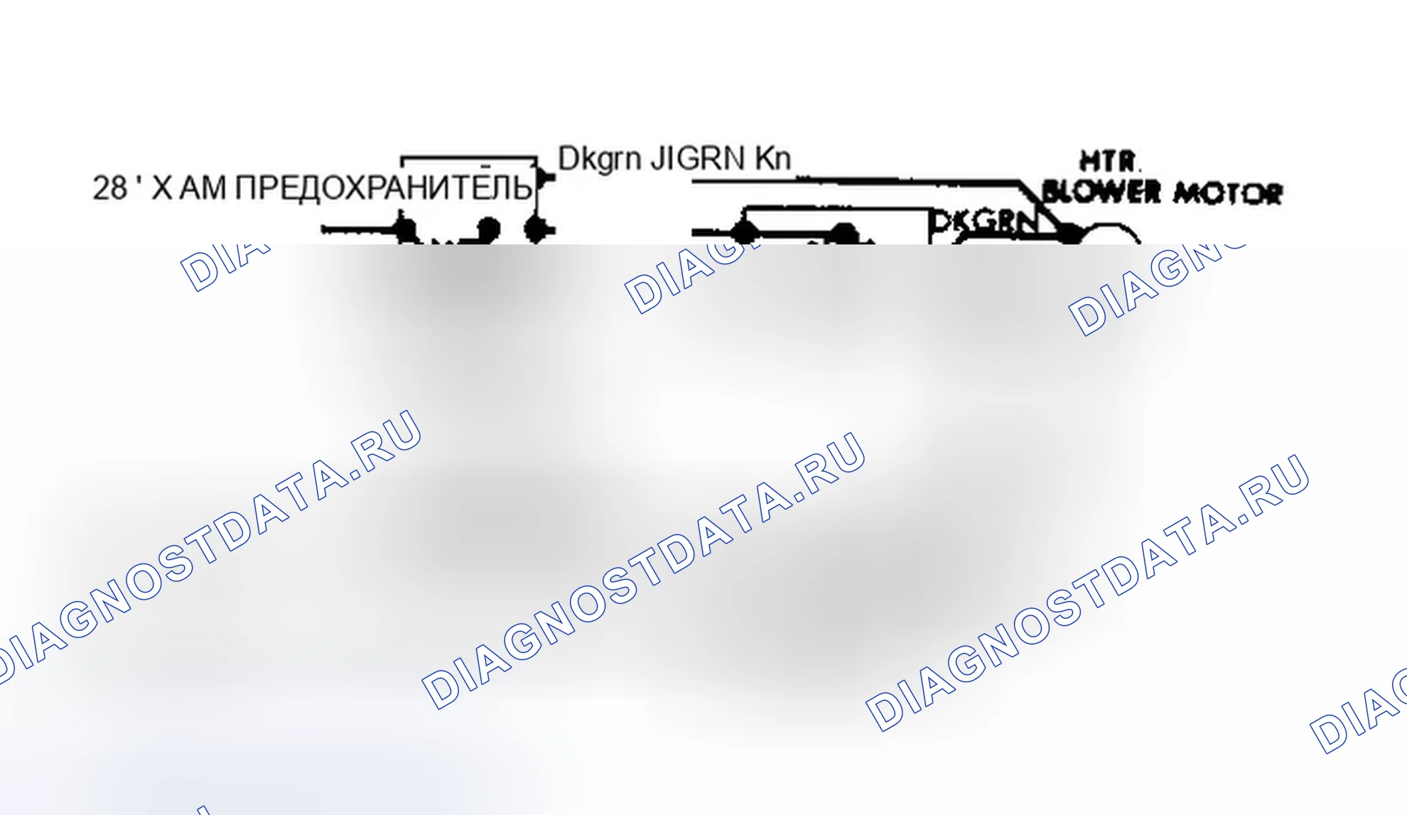 Рис. 4: Схема подключения нагревателя (горизонт и Omni). Dodge Diplomat I