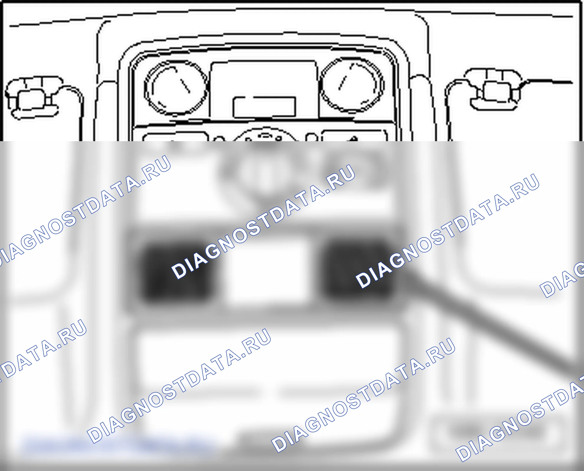 Подсветка и выключатели в обивке потолка. Volkswagen Golf Plus I