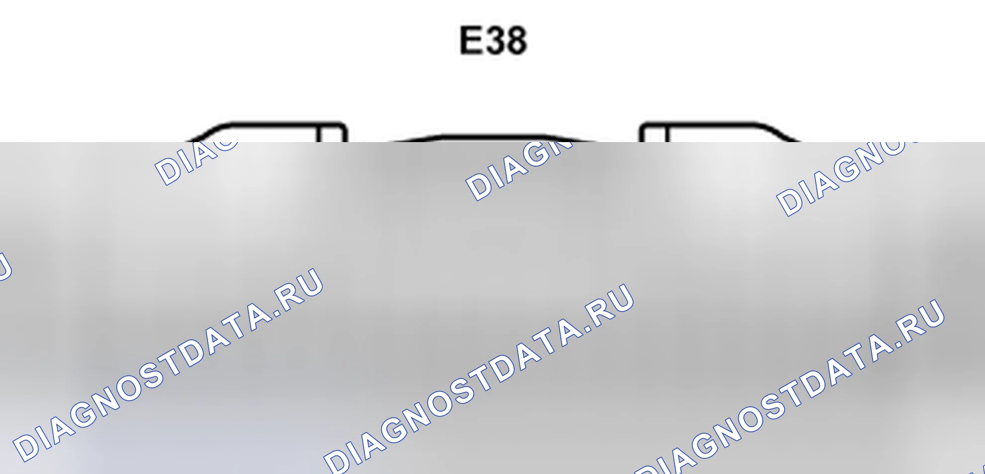 Рис. 453: Вид с торца разъема усилителя переменного тока (E38). Toyota Camry XV40
