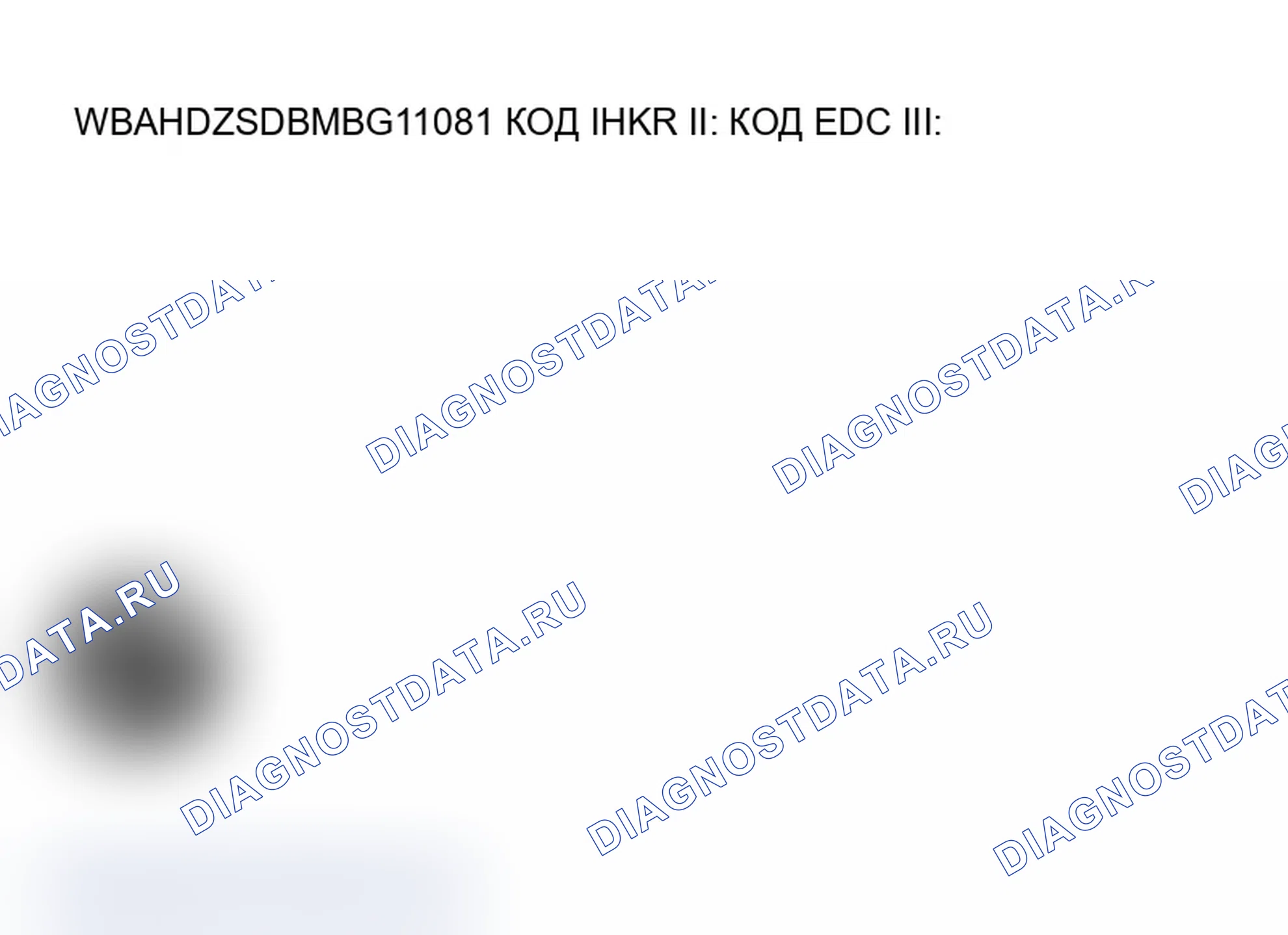 Рис. 4: Идентификация кодового номера. BMW X3 E83