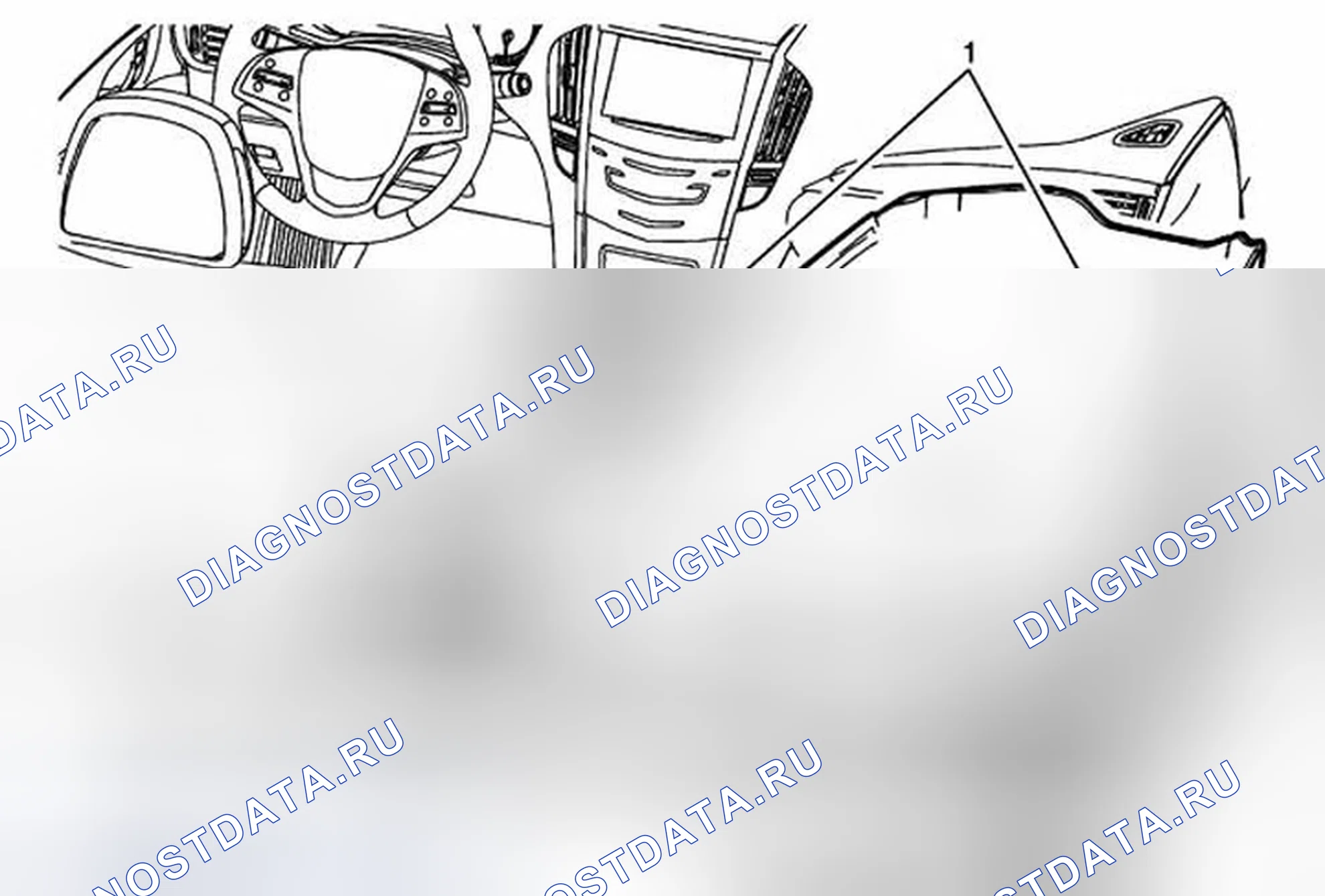 Рис. 2: Замена ковра передней панели пола - правая сторона. Cadillac ATS I