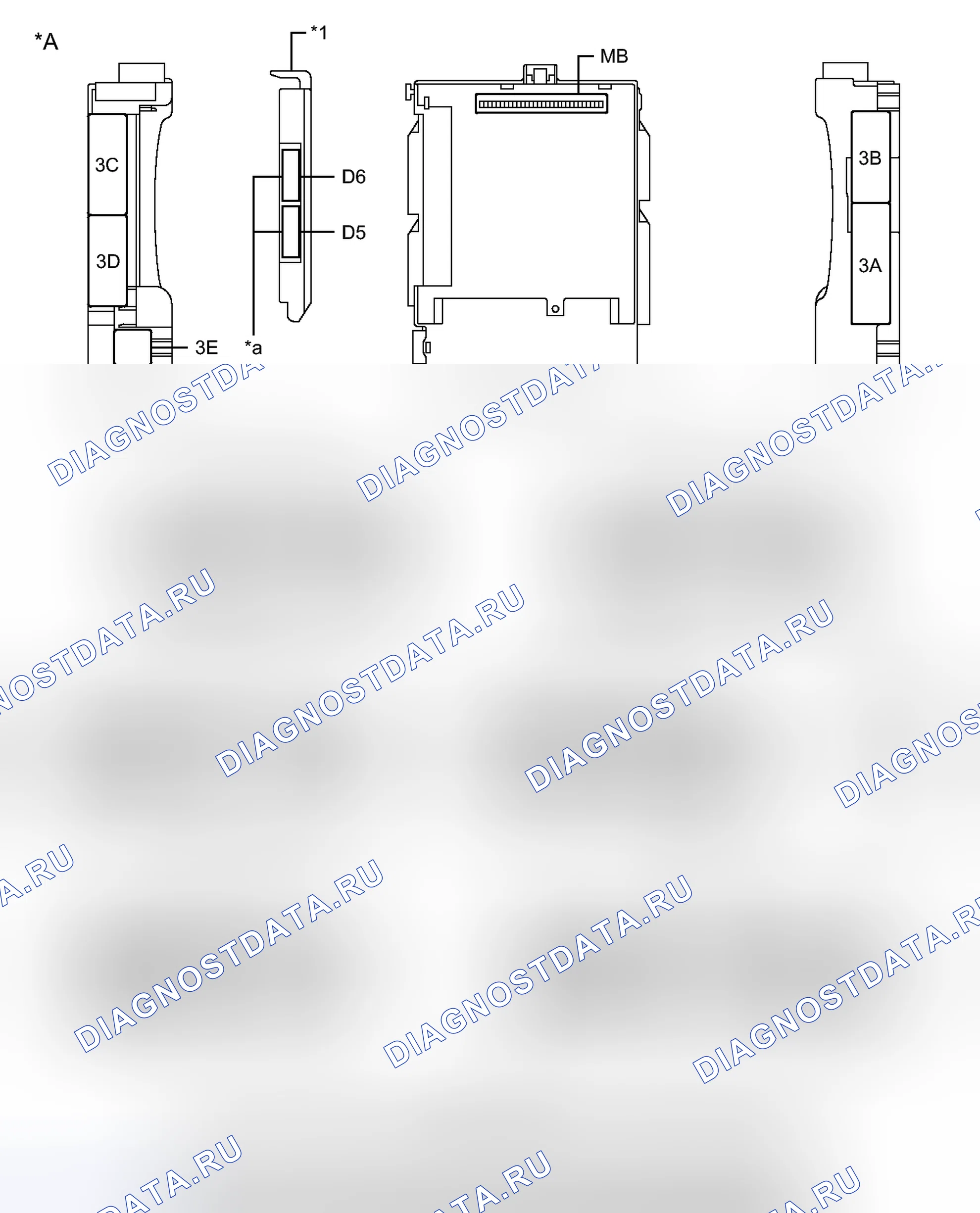 Рис. 123: КЛЕММЫ ЭБУ. Toyota Avalon XX40