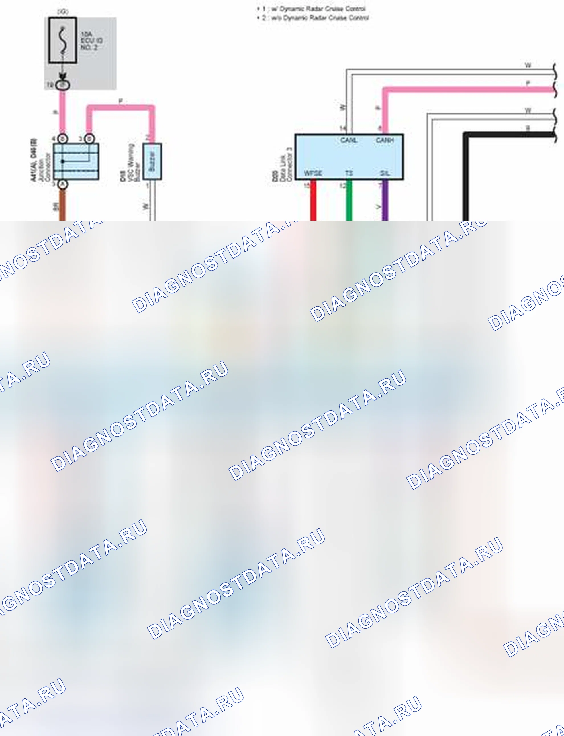 Рис. 180: Схема подключения систем ABS, TRAC и VSC (2 из 5). Toyota Avalon XX30