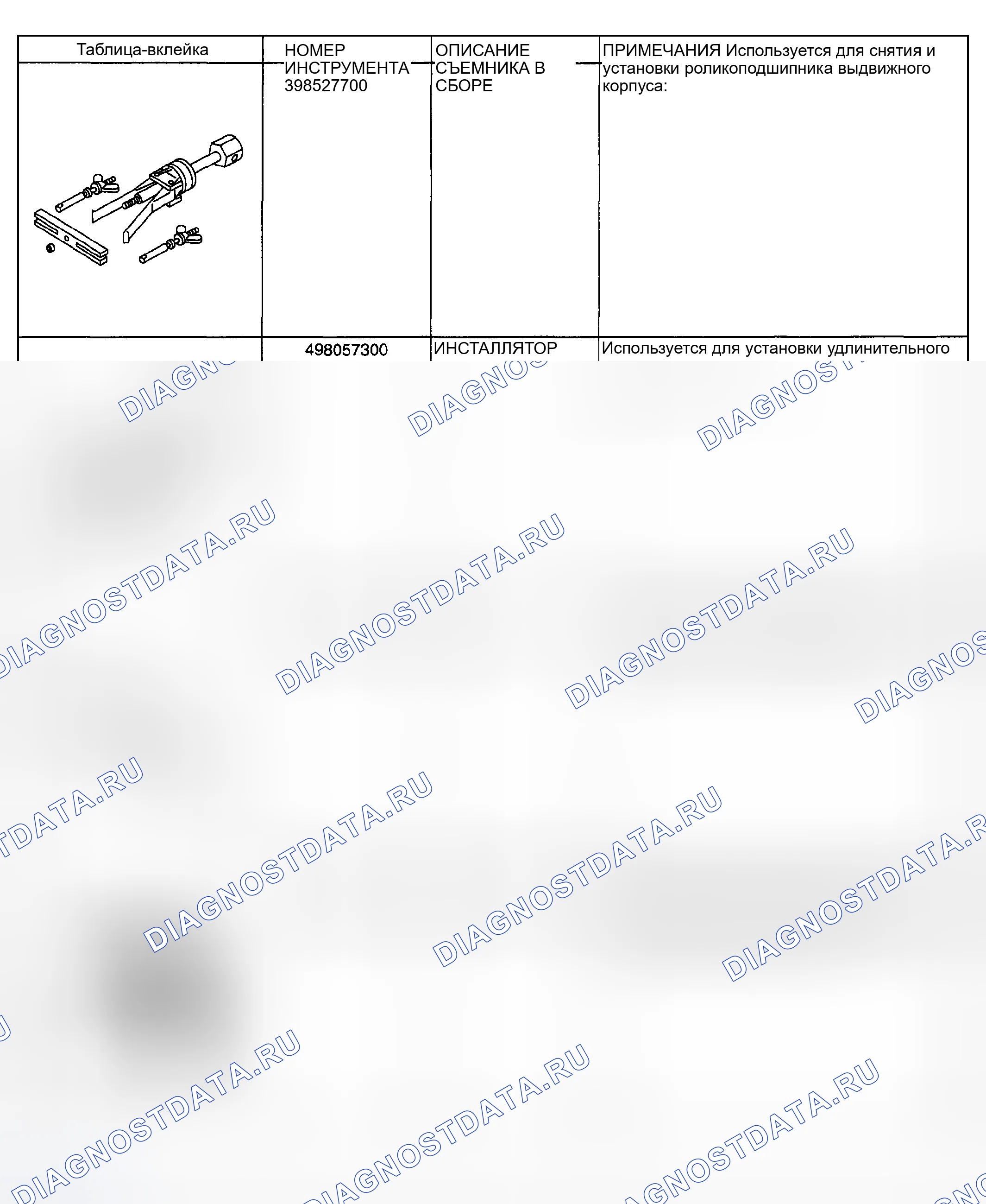 Рис. 1174: Идентификация специальных инструментов (1 из 8). Honda X-NV I