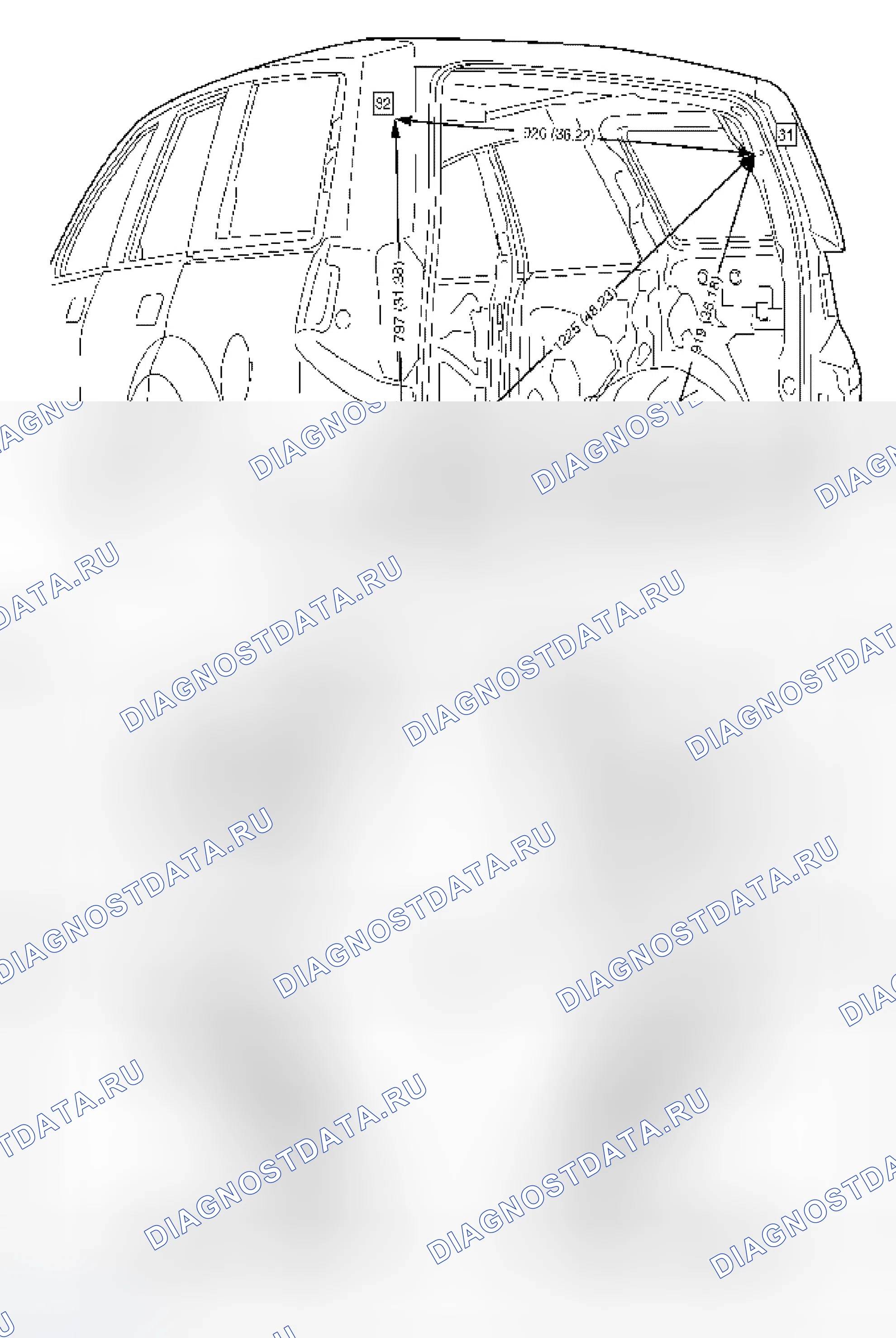 Рис. 46: ЗАДНЯЯ СЕКЦИЯ. Isuzu Axiom I