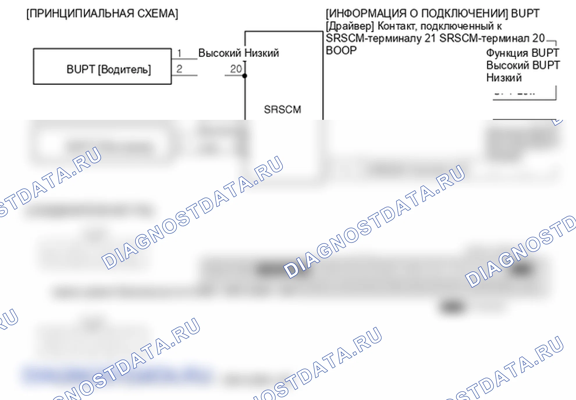 Фрагмент электросхемы: B1702. Kia Sportage KM