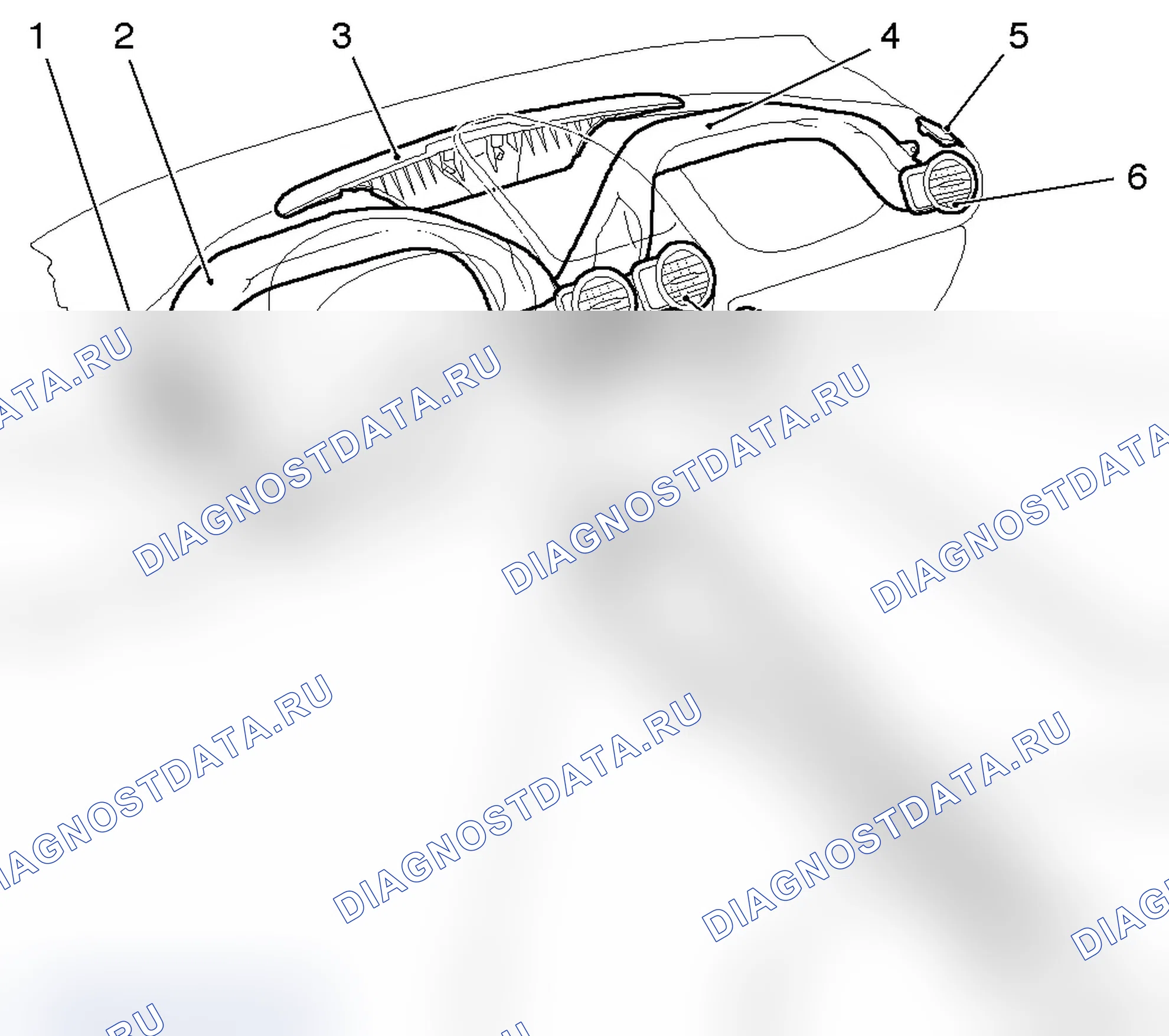 Расположение конструктивных элементов воздуховода в автомобиле. Opel Corsa D