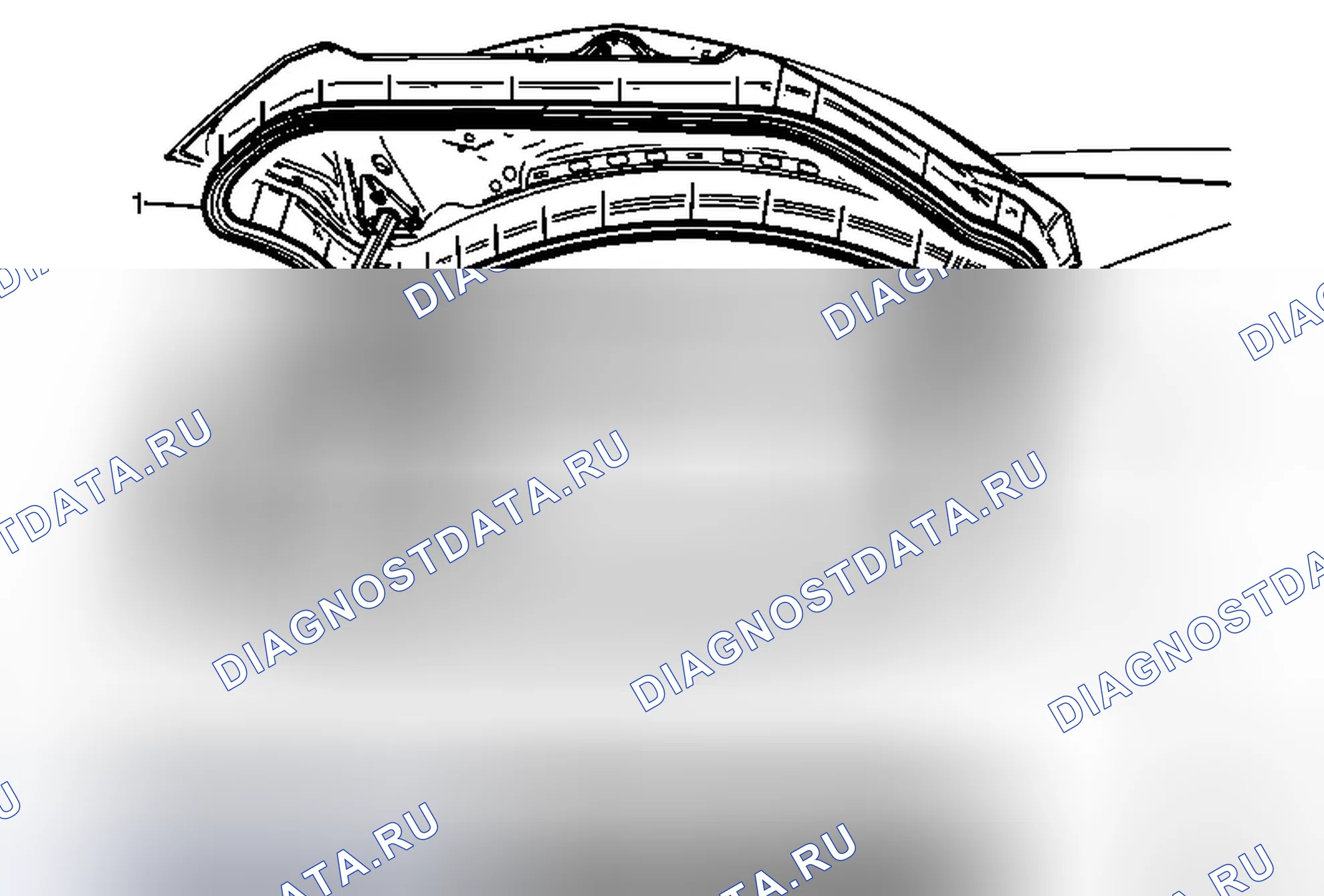 Рис. 48: Замена погодной полосы крышки заднего отсека. Cadillac ELR I