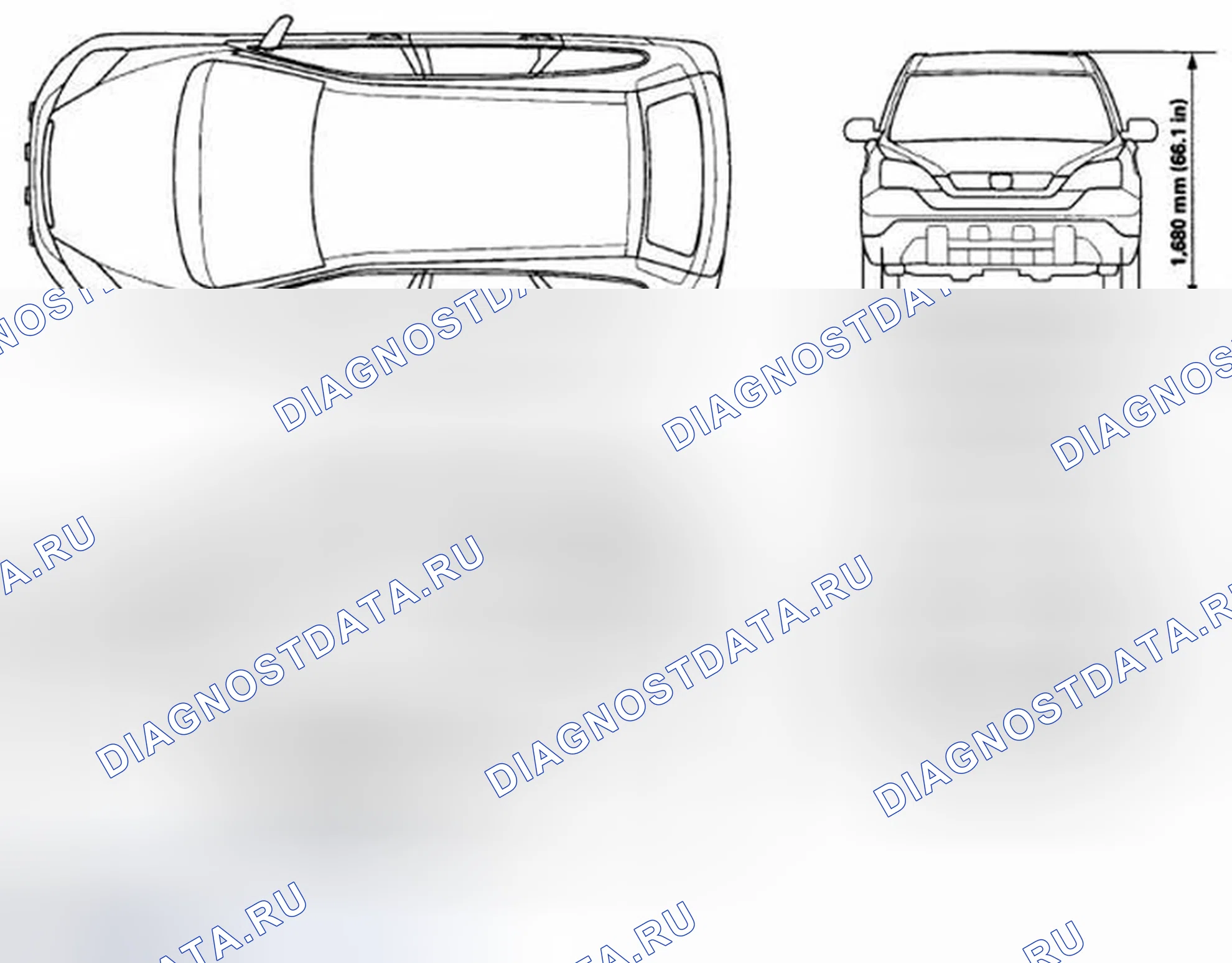 Рис. 1: Характеристики кузова. Honda CR-V III рестайлинг