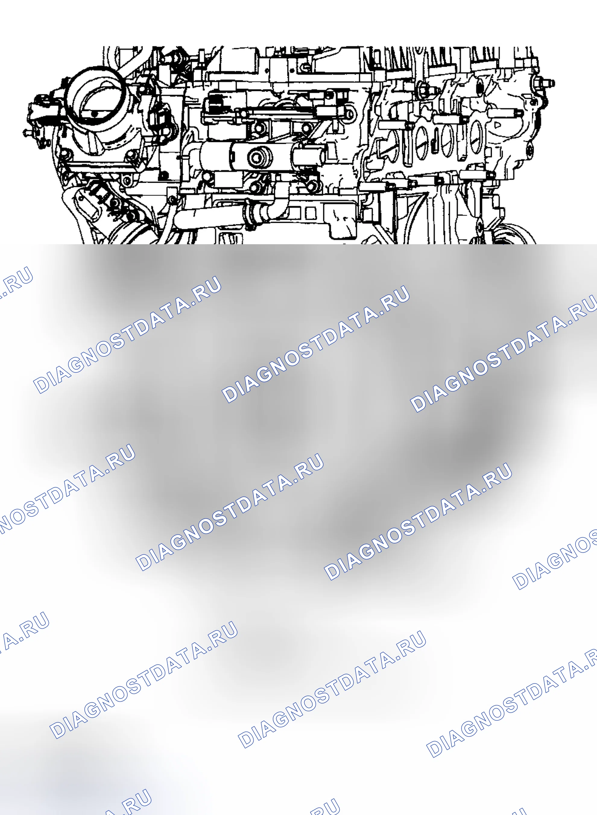 Рис. 422: ДВИГАТЕЛЬ - АВТОМАТИЧЕСКАЯ КОРОБКА ПЕРЕДАЧ. Mazda Tribute I рестайлинг