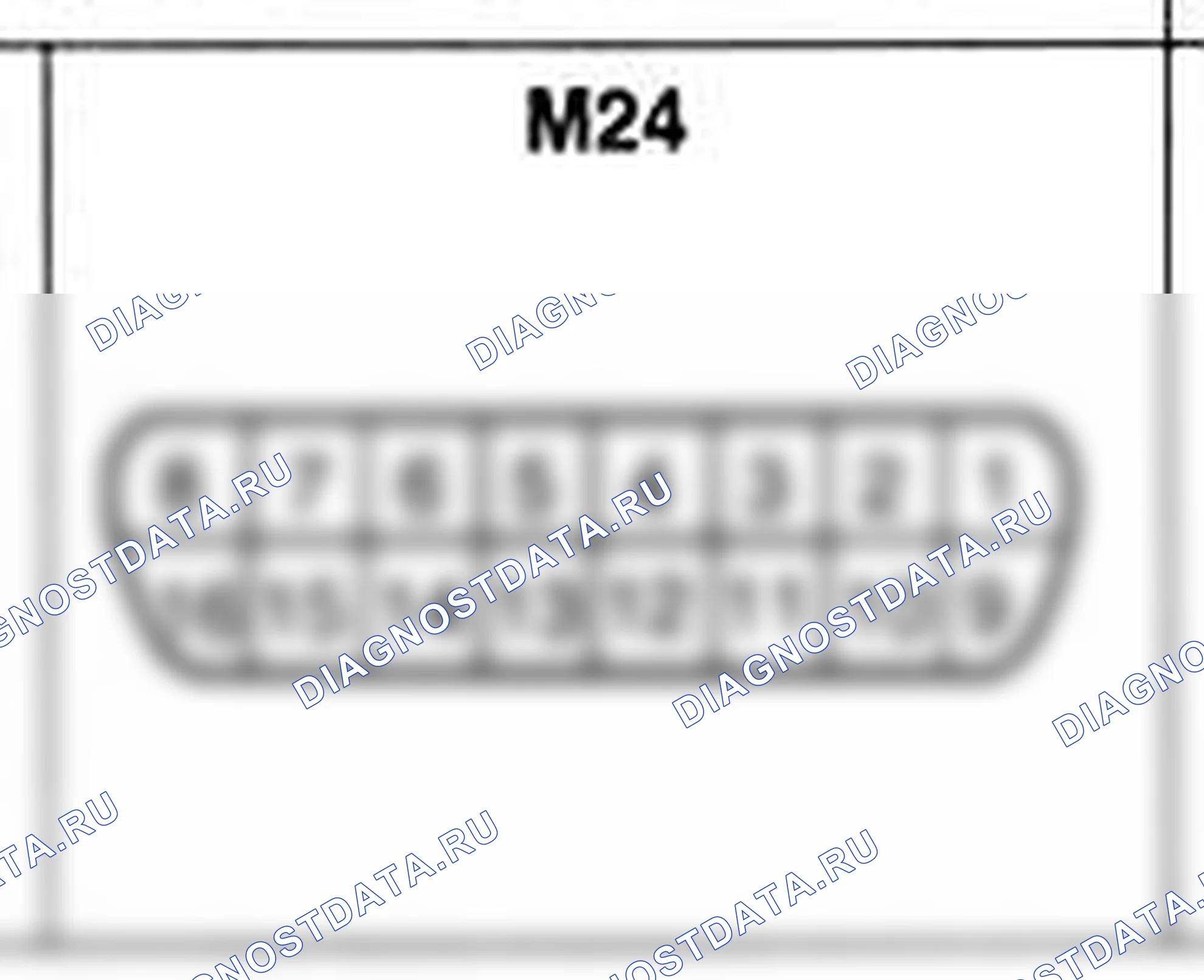 Распиновка разъёма M24 — основного жгута. Hyundai Accent LC
