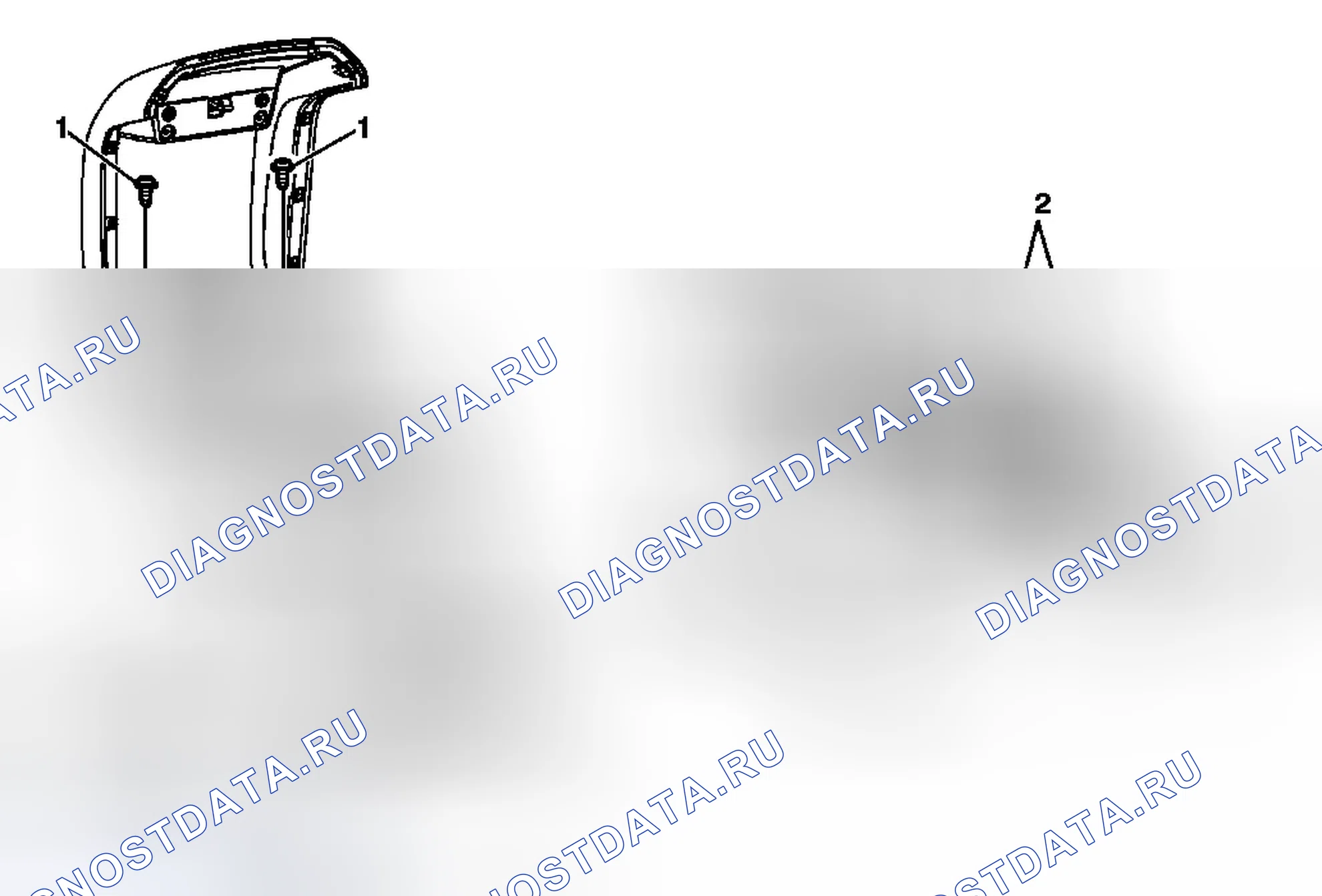 Рис. 211: Замена верхней панели задней напольной консоли. Chevrolet Traverse I