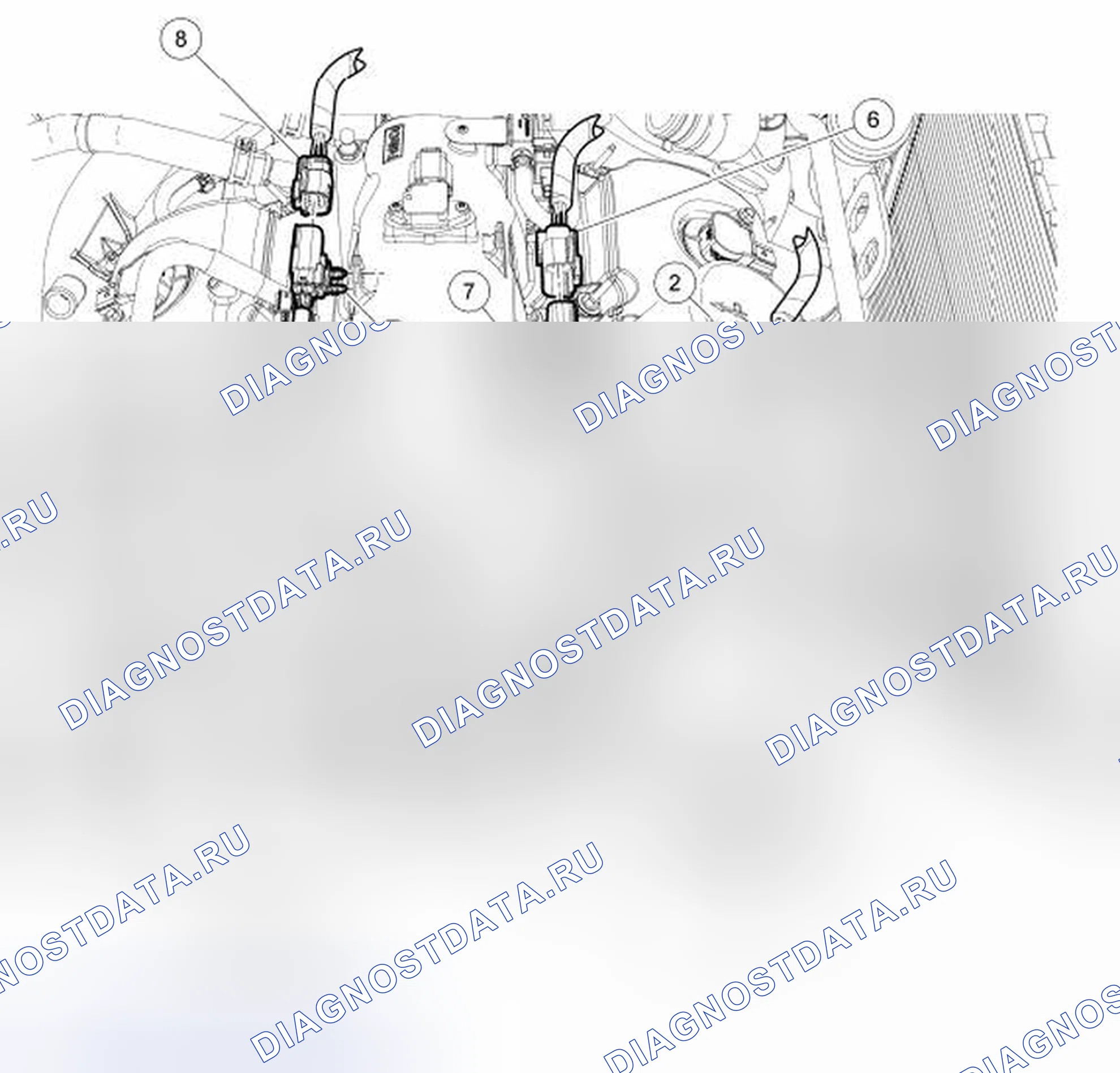 Рис. 1405: Впускной коллектор (вид 2 из 5). Hyundai ix55 I