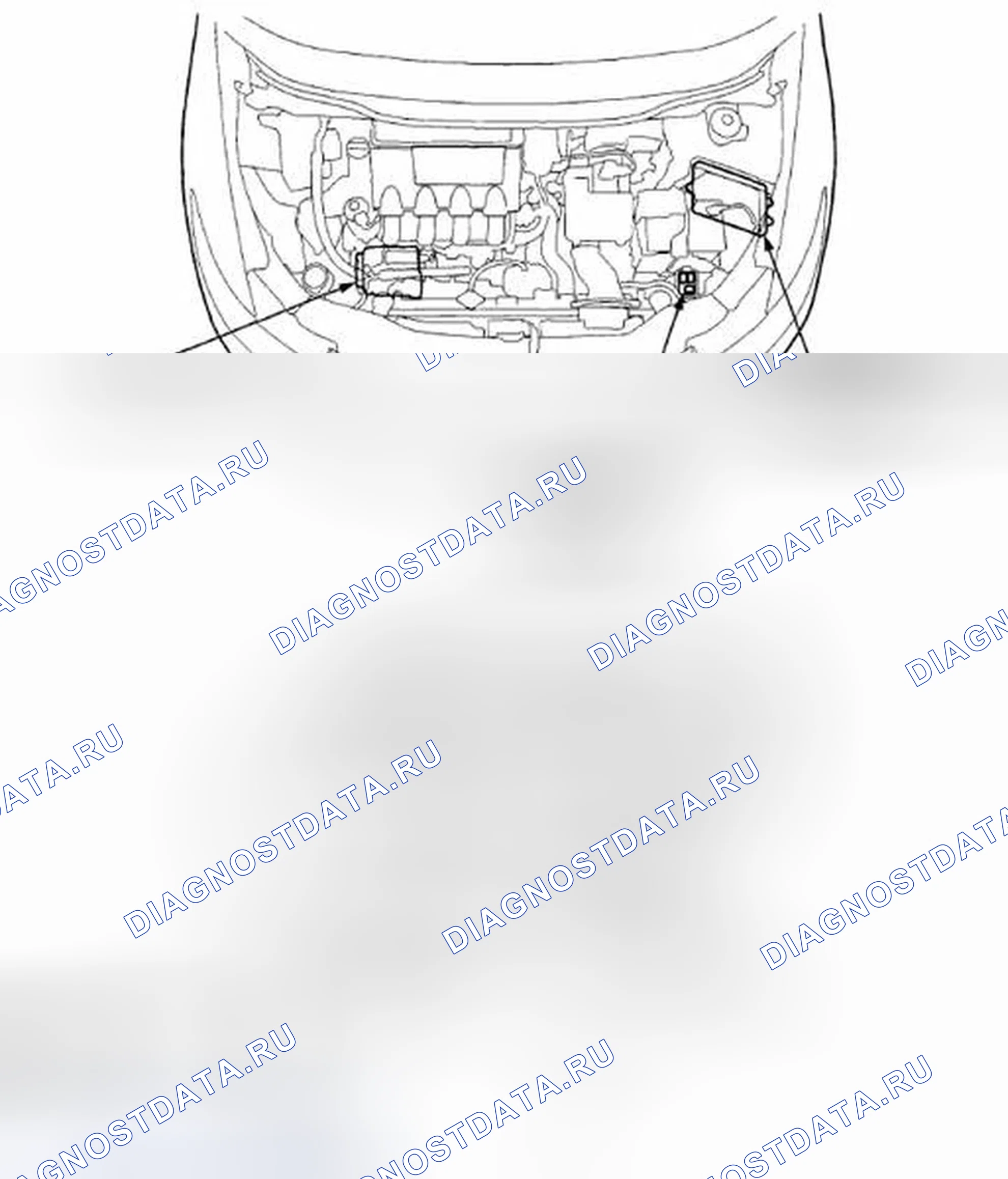 Рис. 678: Указатель расположения компонентов. Honda Insight ZE2 рестайлинг