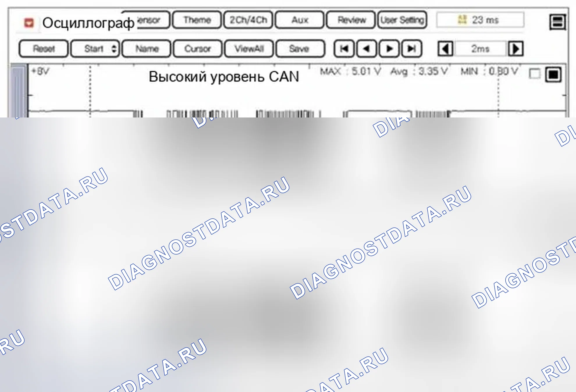 Рис. 268: Форма сигнала и данные. Hyundai Sonata VI