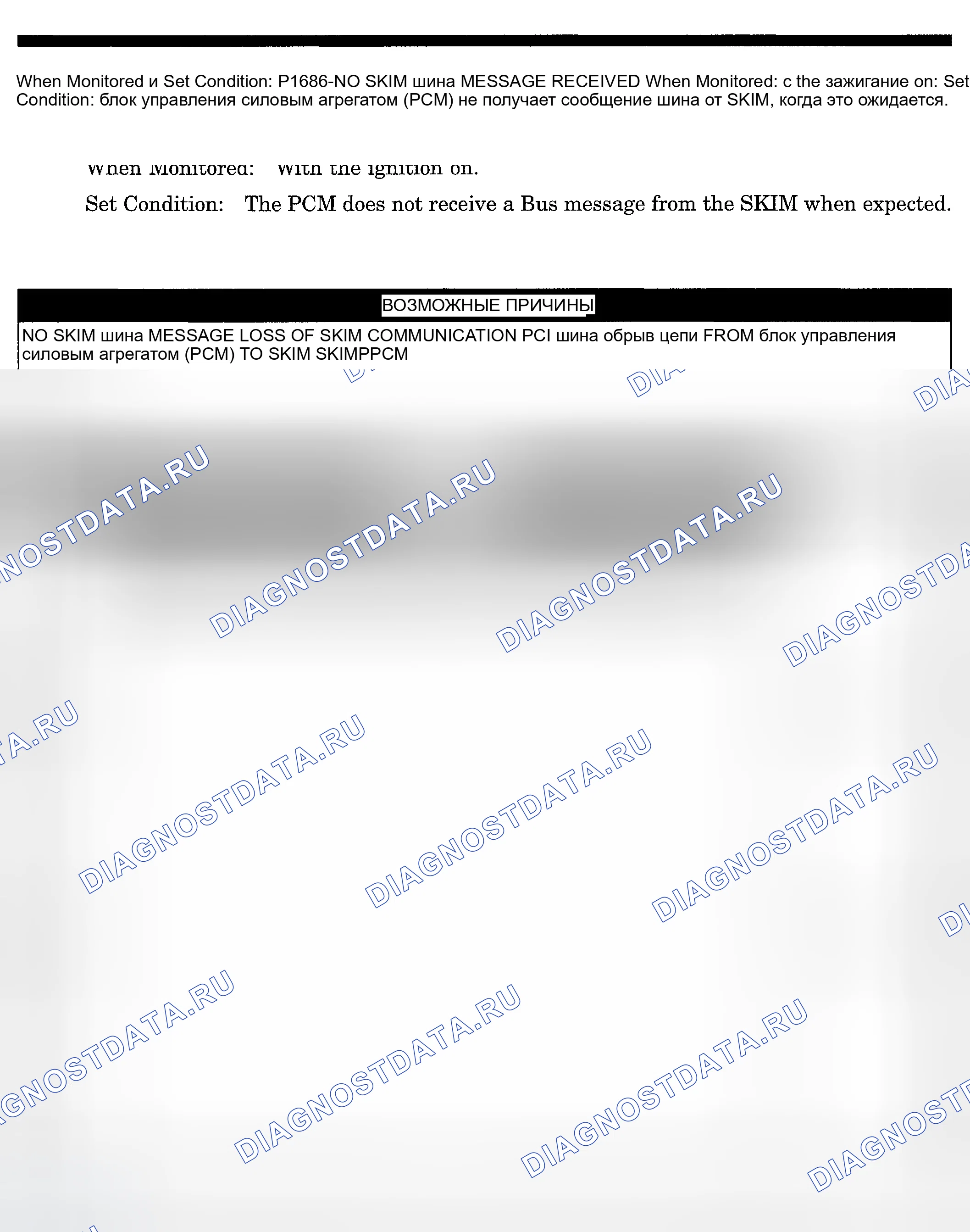 Рис. 281: расшифровка кода ошибки P1686: СООБЩЕНИЕ ШИНЫ ОБЕЗЖИРИВАНИЯ НЕ ПОЛУЧЕНО. Dodge Pickup R1500 